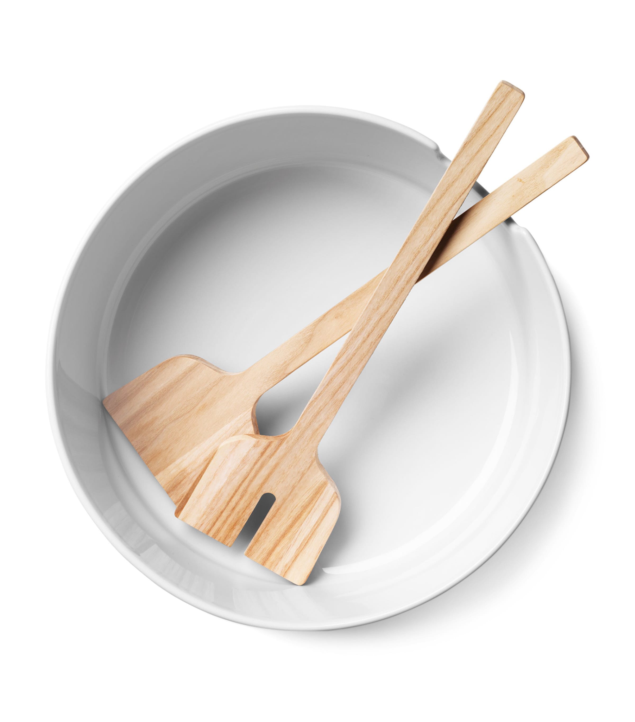 Porcelain Collective Salad Bowl and Servers (26cm) WHITE Image 3