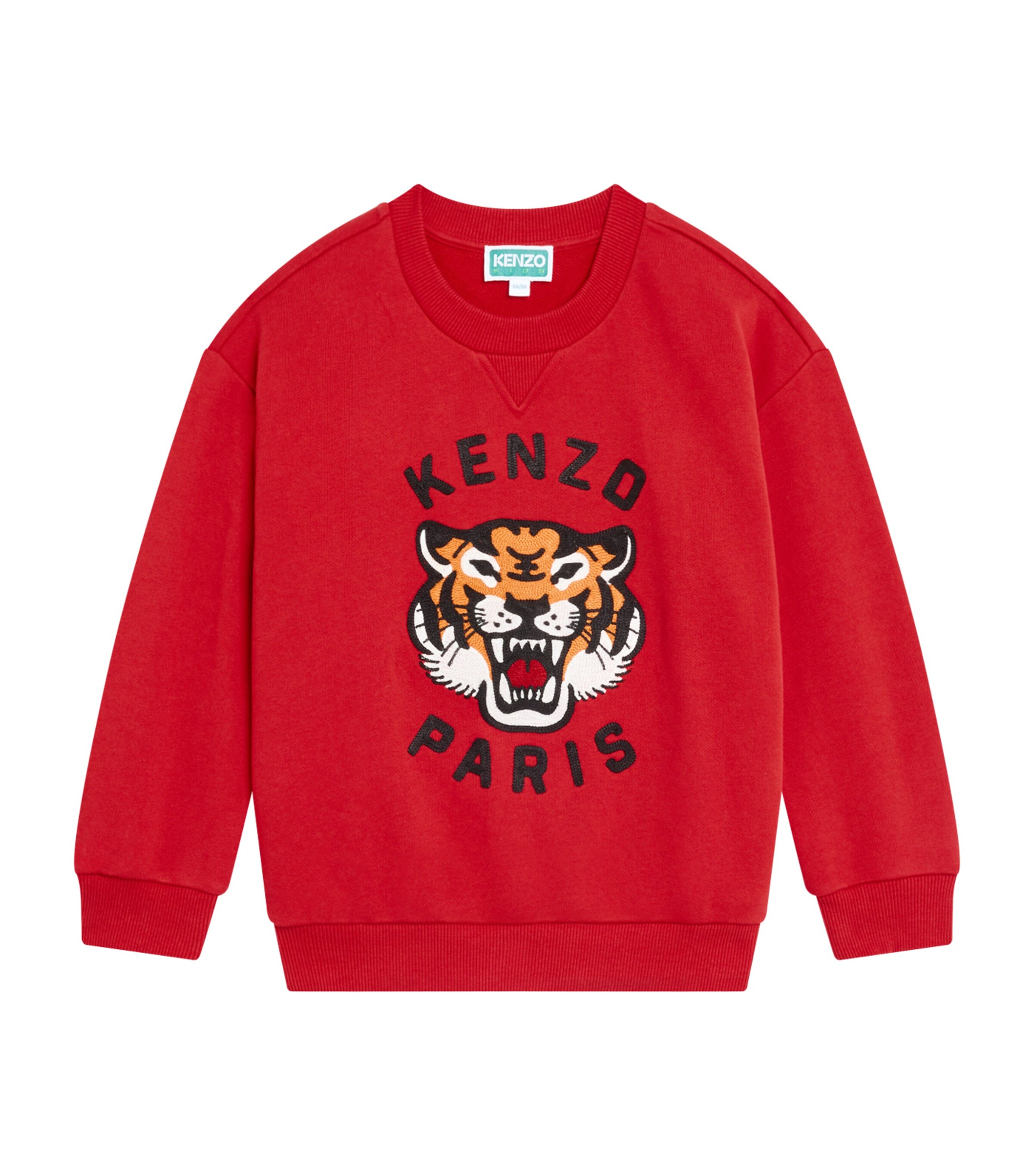 Kenzo Kids Cotton Crochet-Tiger Sweatshirt (2-14 Years) | Boys Clothing | Sweatshirts & Hoodies | Designers | Kenzo | Hoodies & Sweatshirts