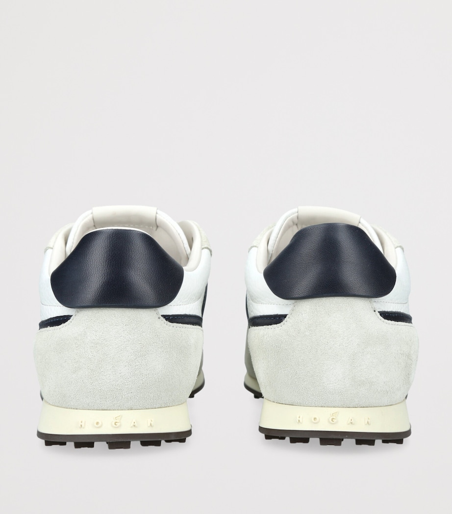 Leather H669 Allacciato Sneakers WHITE/BLK Image 2