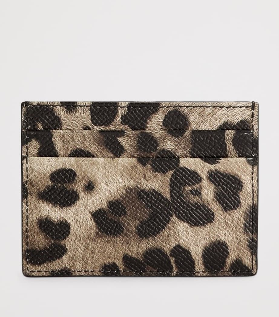 Calfskin Leopard Print Card Holder HY13M-LEO NEW Image 3