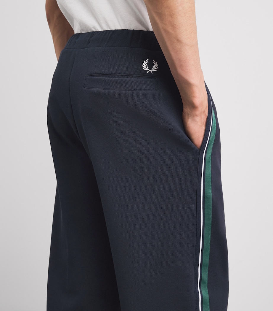 Fred Perry Mens Contrast Tape Sweatpants Navy Image 3