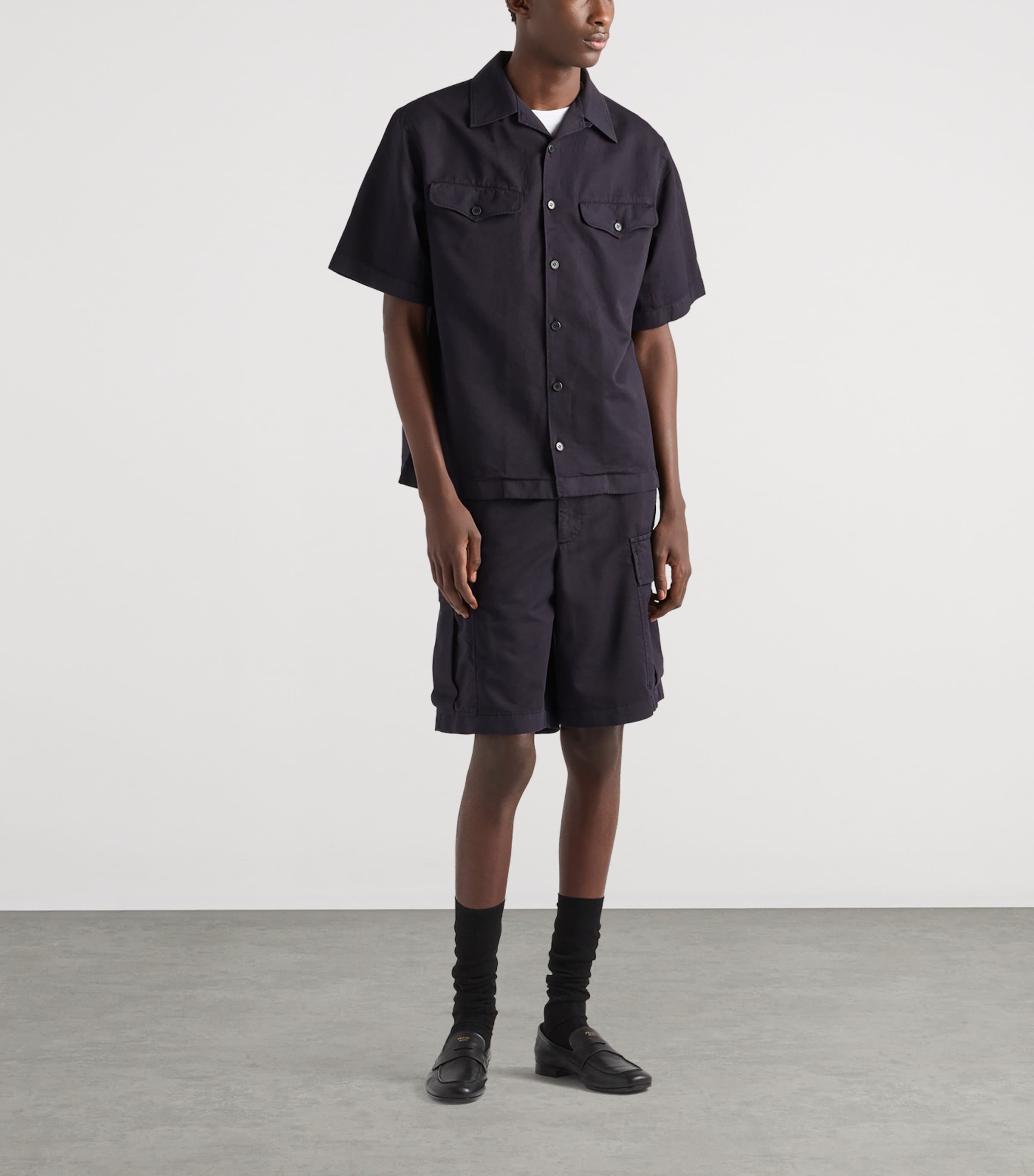 Prada Mens Cotton-Silk Bowling Shirt Image 2