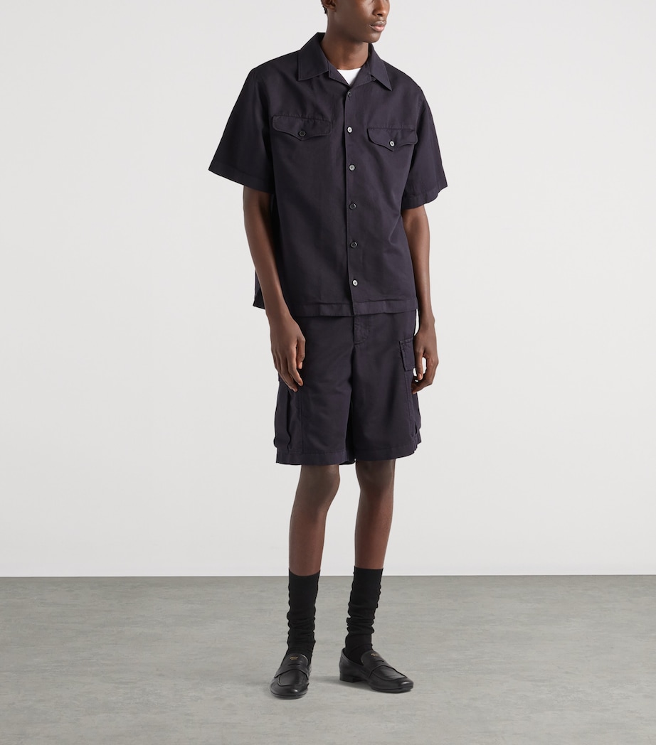 Prada Mens Cotton-Silk Bowling Shirt Image 2