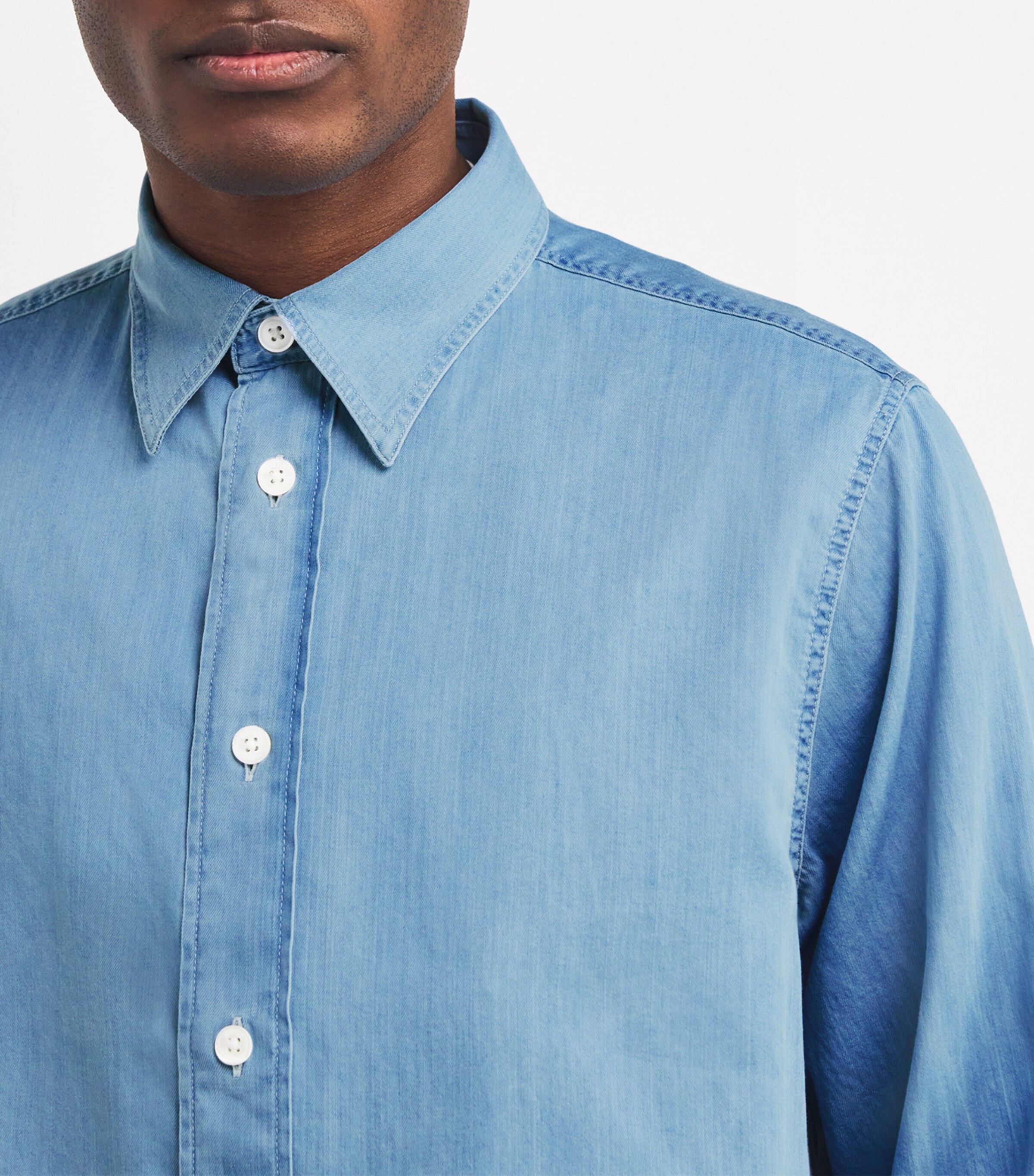 Denim Colby Shirt BLEECH INDIGO #241 Image 6