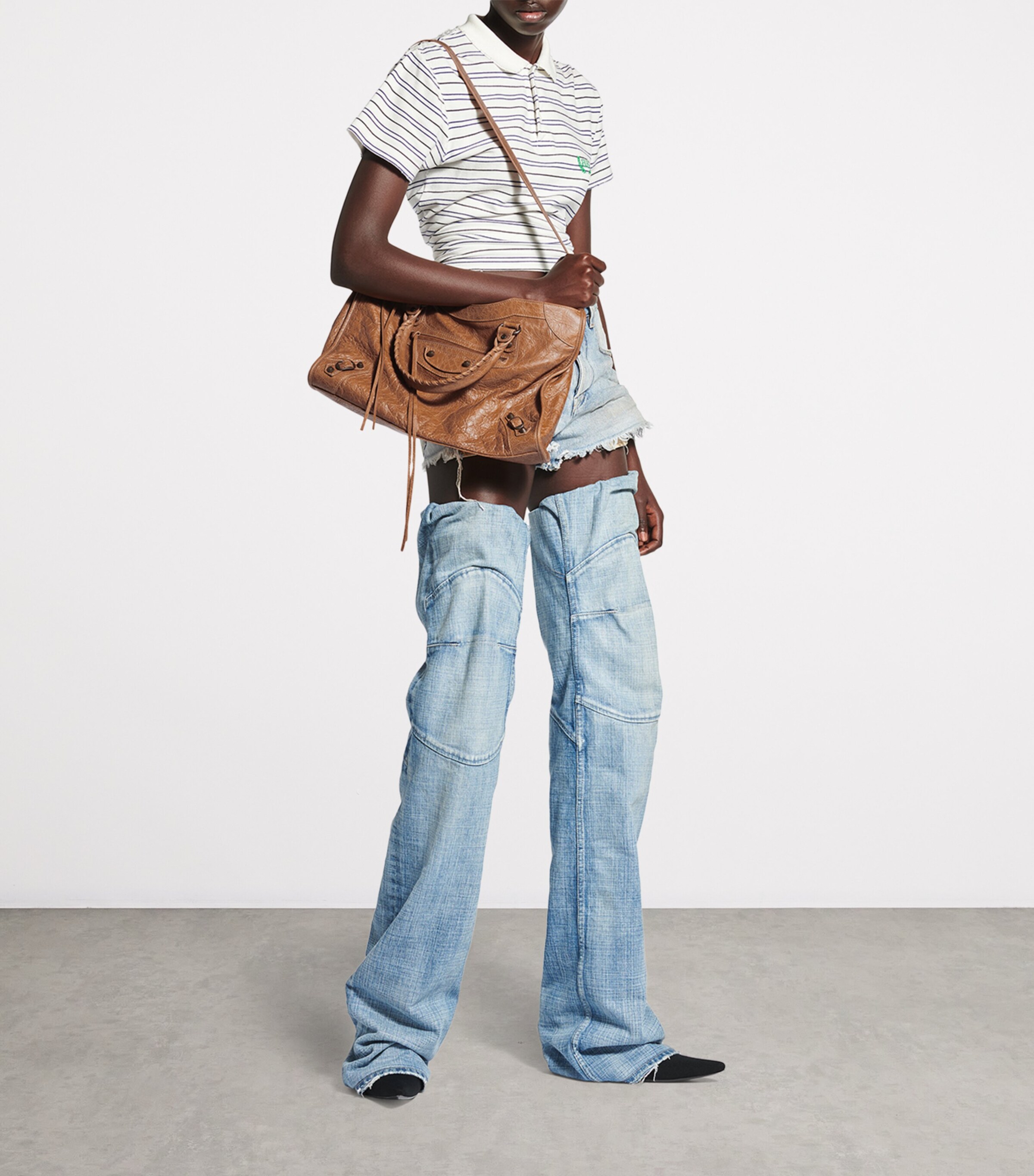 Balenciaga Medium Leather Le City Top-Handle Bag Image 6