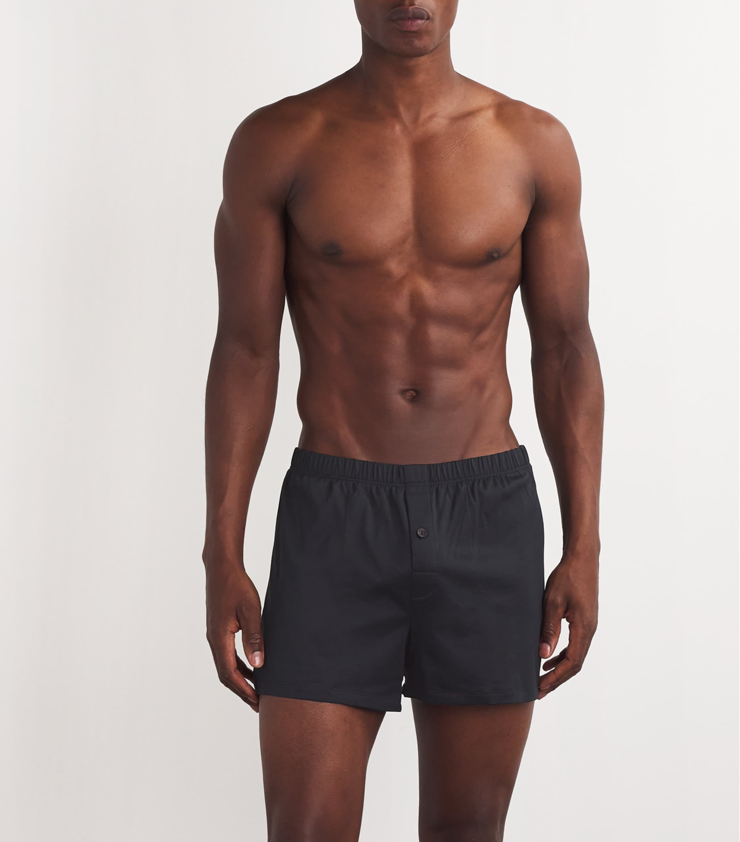 Cotton Sporty Boxers 199 BLACK Image 2