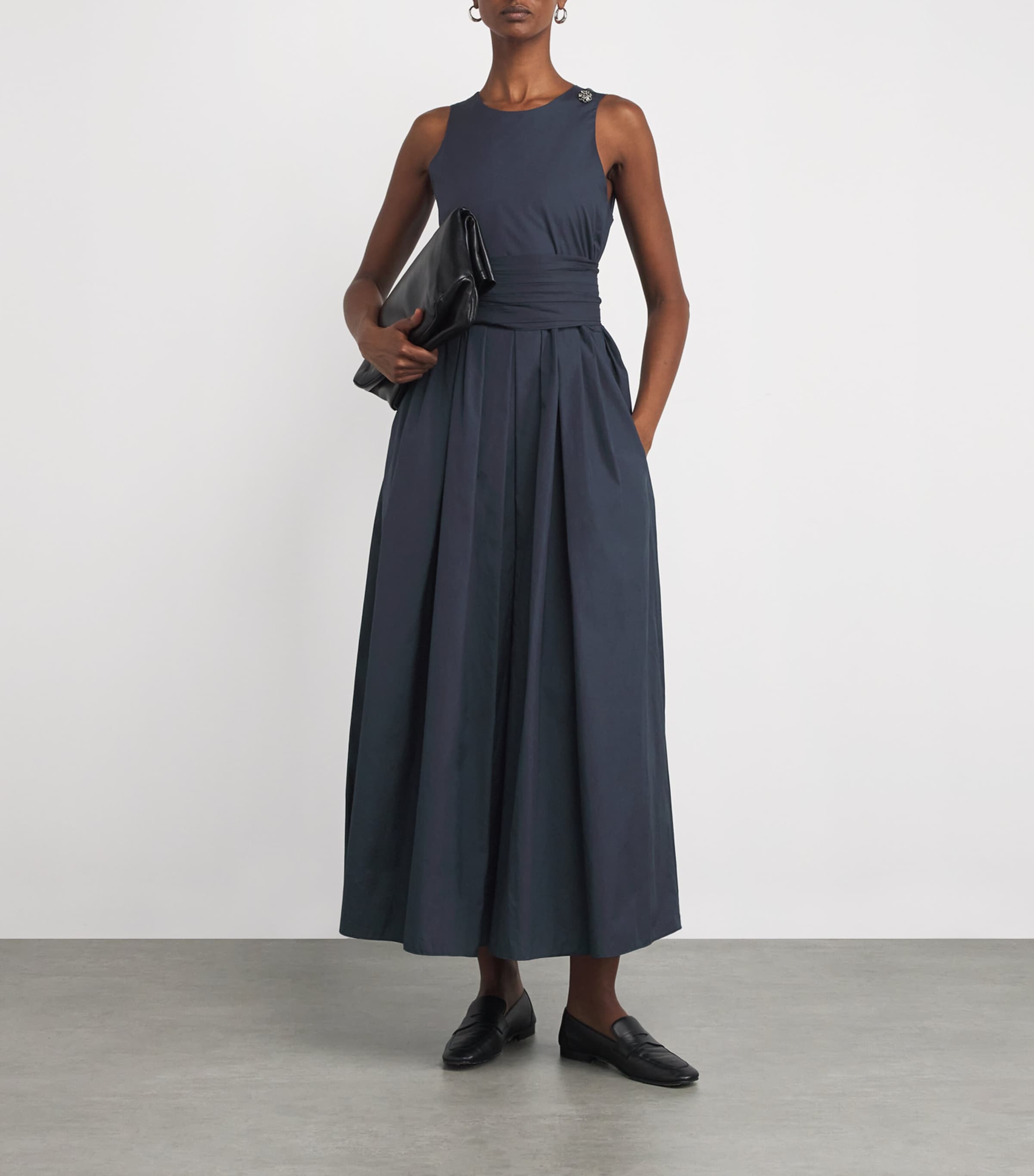 Cotton Sleeveless Midi Dress ULTRAMARINE Image 2