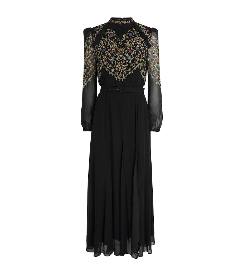 Georgette Printed Jacqui B Midi Dress 2344-PENDANT SCALLOP Image 1