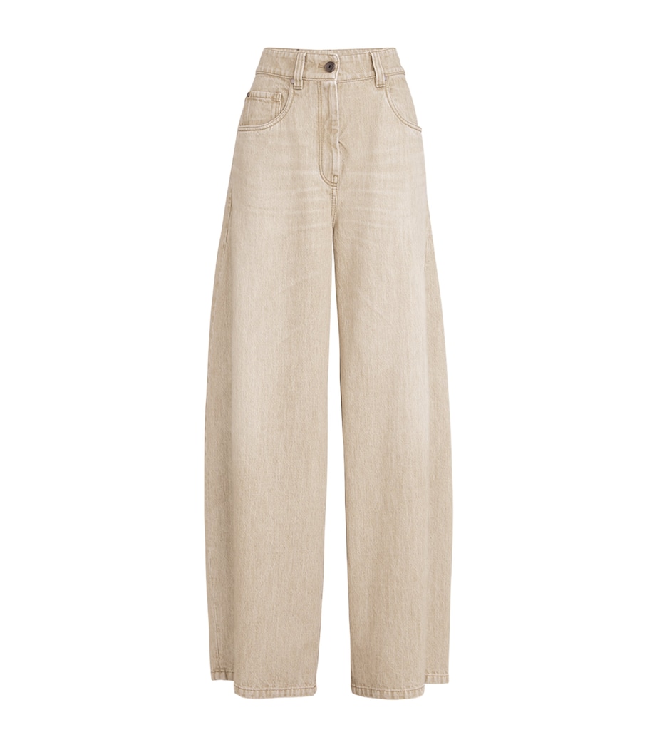 Brunello Cucinelli Womens Wide-Leg Jeans Image 1