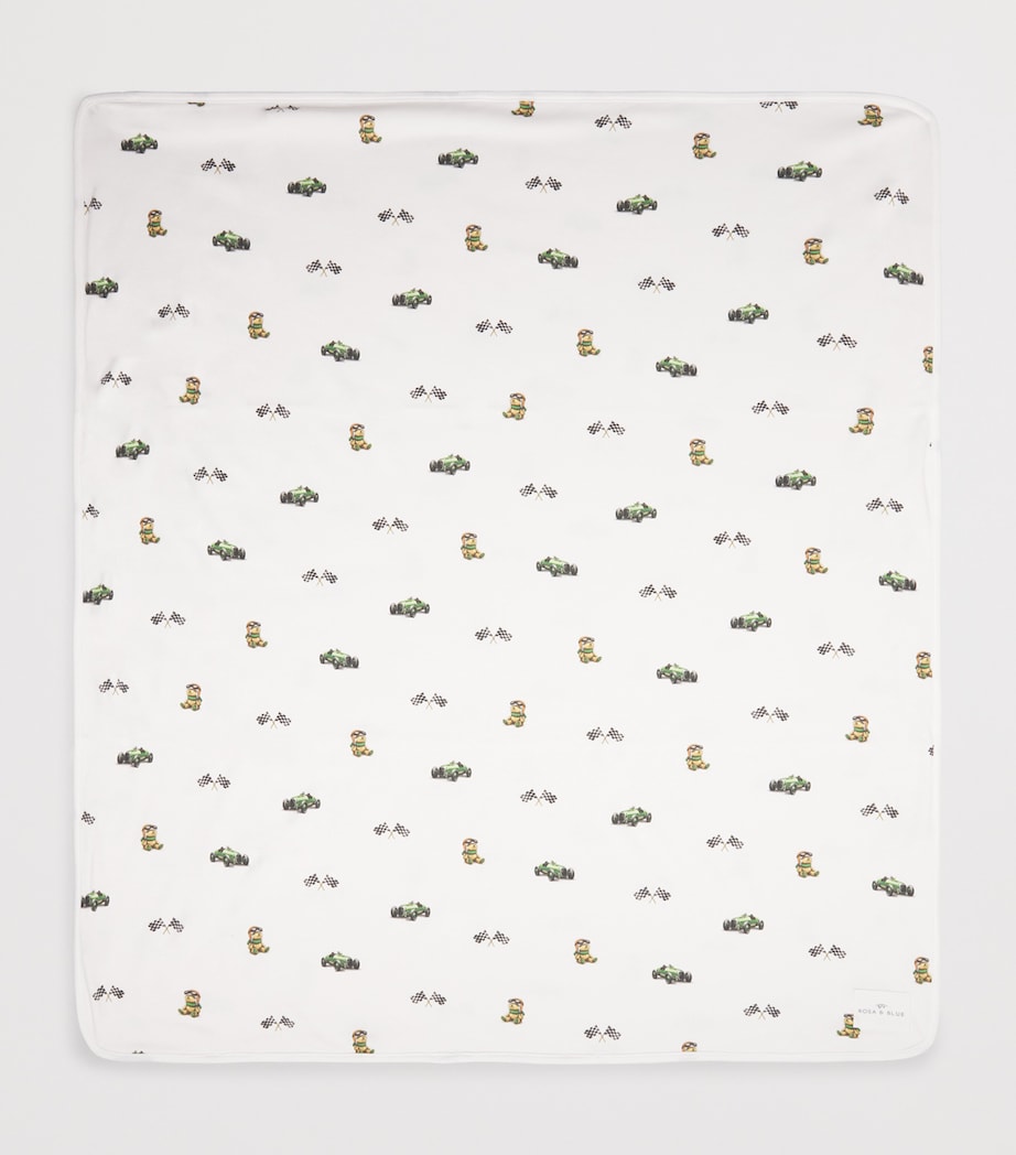 Rosa & Blue Bamboo-Organic Cotton Bear Baby Blanket Harrods Excl Image 2