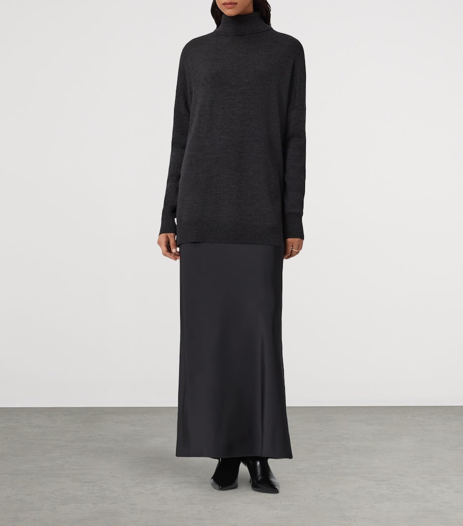 Merino Wool Juno Sweater and Maxi Dress SHADOW BLACK Image 3