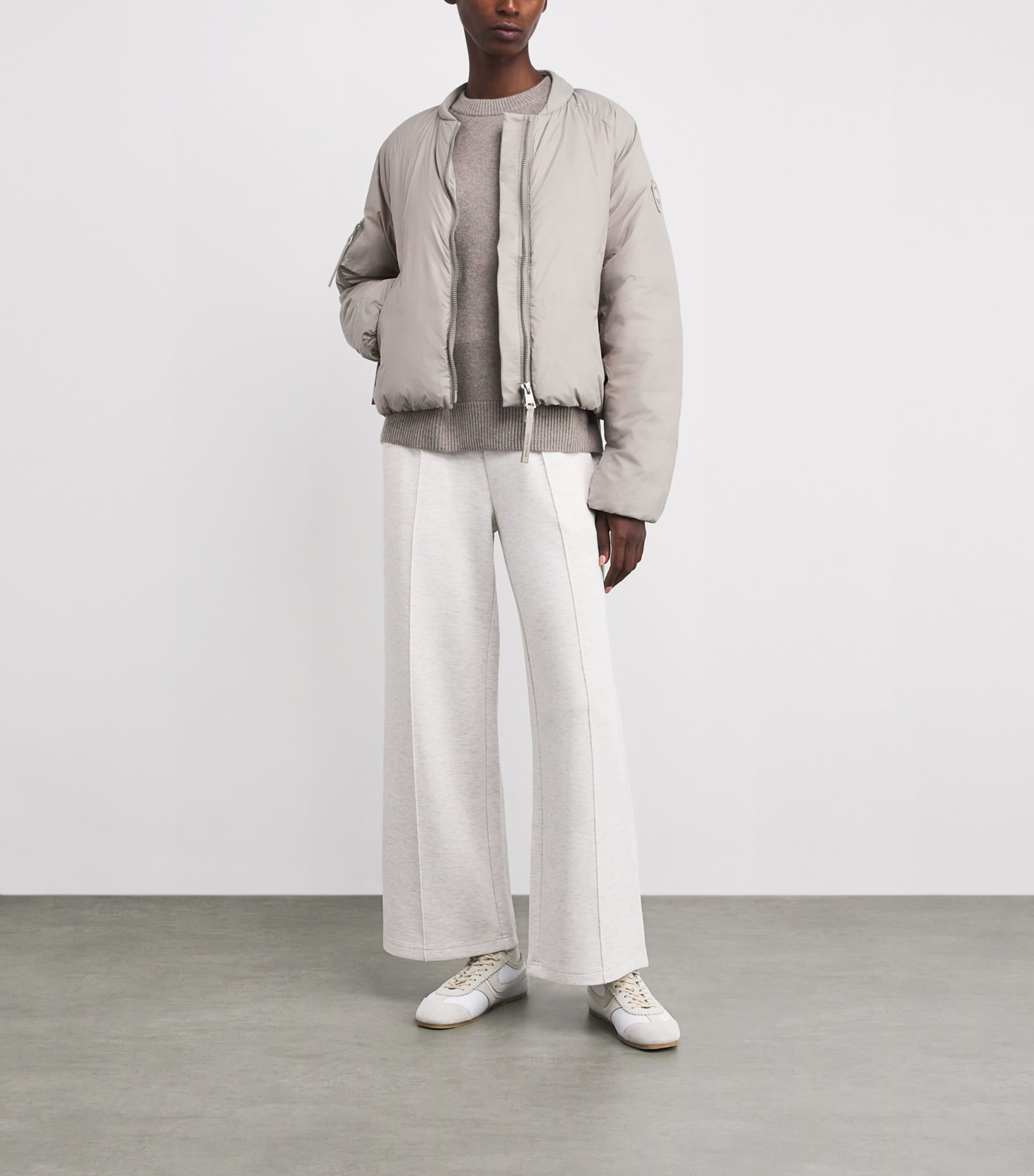 Down Elba Bomber Jacket LIMESTONE CALCAIRE Image 2
