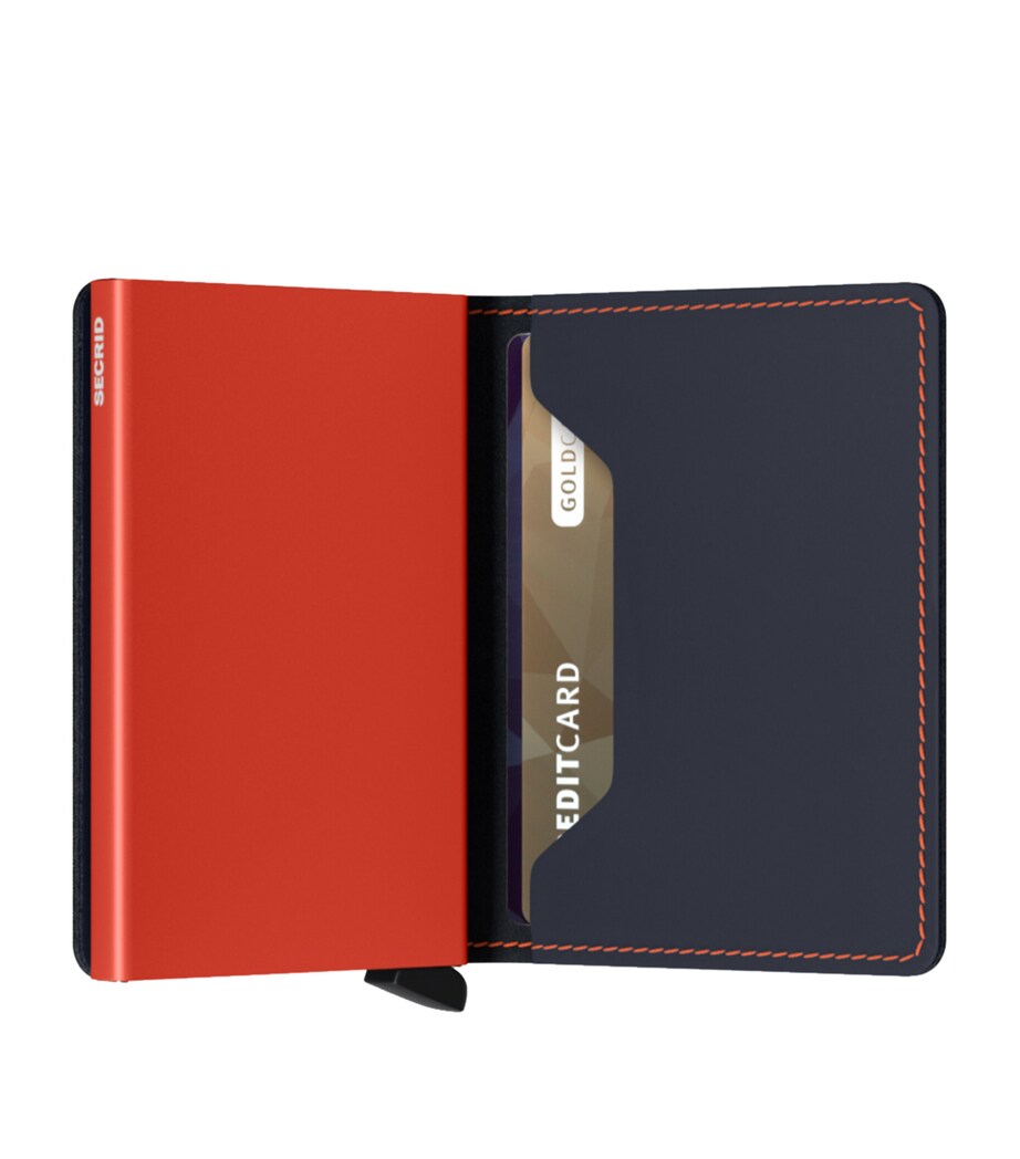 Leather Slimwallet NIGHT BLUE ORANGE Image 5