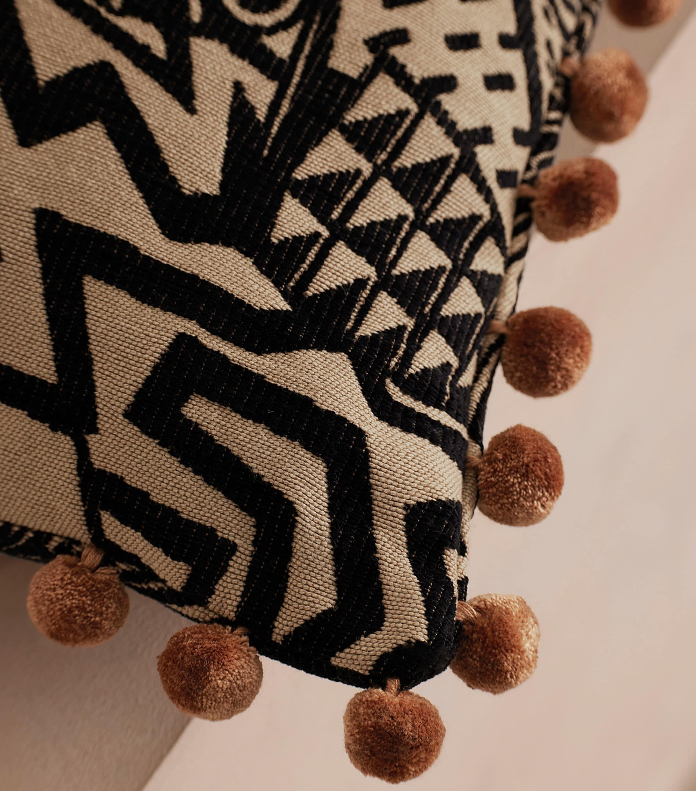Soho Home Jacquard Daxton Cushion (50cm x 50cm) Neutral Image 3