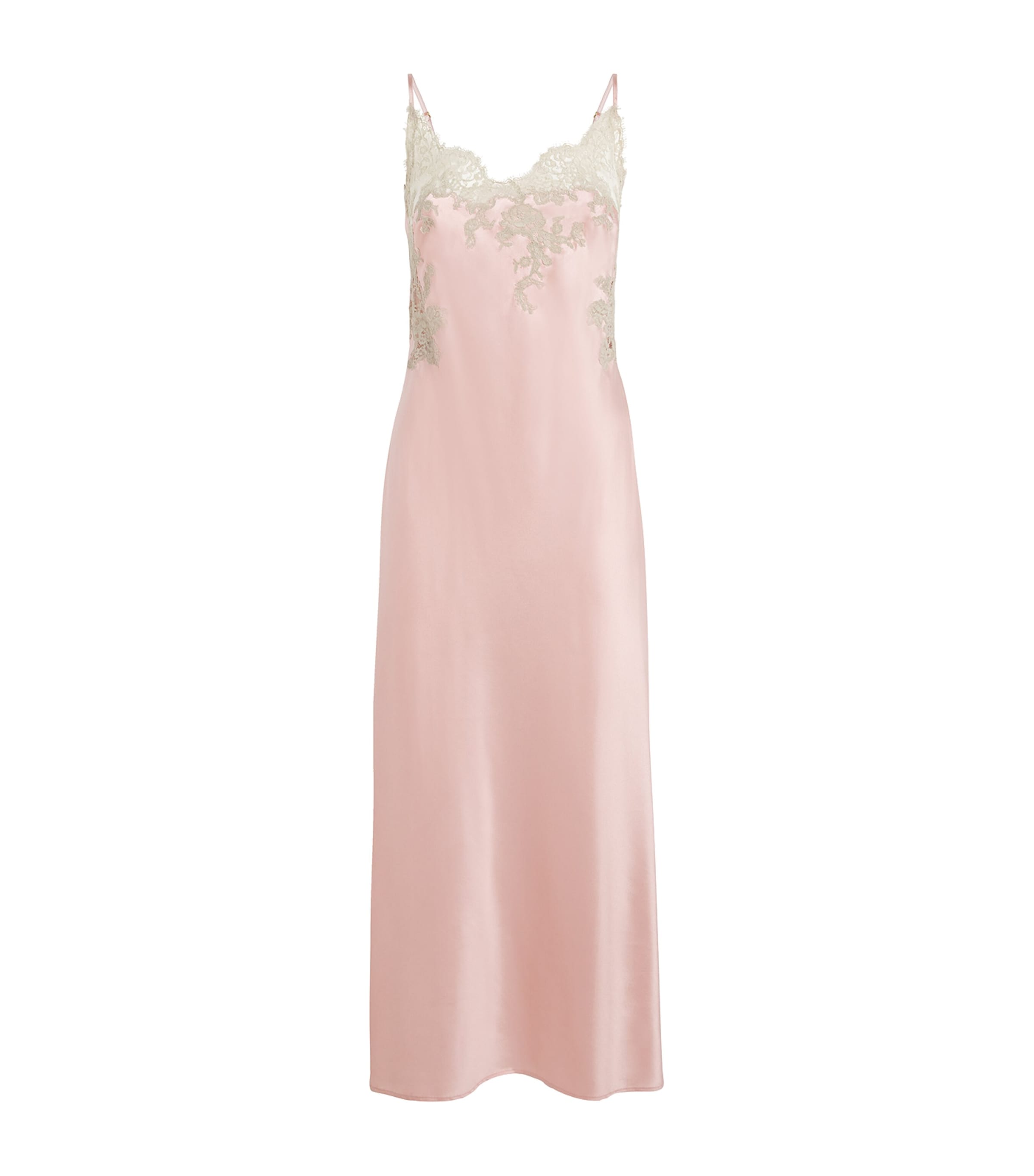 Shop Marjolaine Silk Slip Dress In Pink