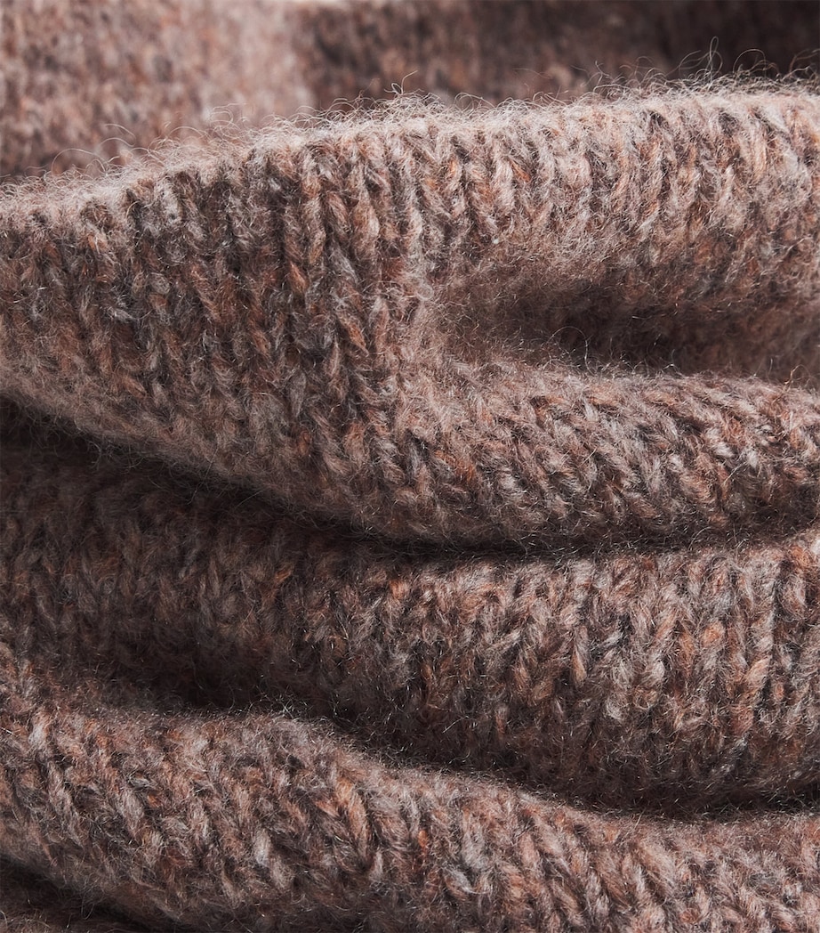 Brushed Cashmere-Silk Snood HB4415 MOLASSES MIX Image 4