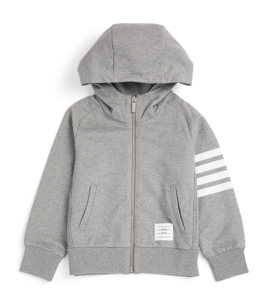 4-Bar Zip-Up Hoodie (2-12 Years) MED GREY Image 1