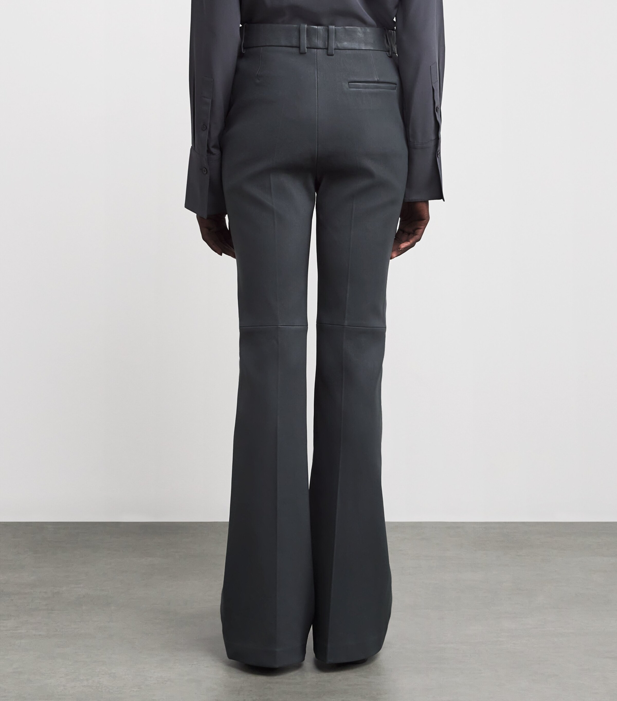 Lambskin Tafira Flared Trousers SMOKE Image 4