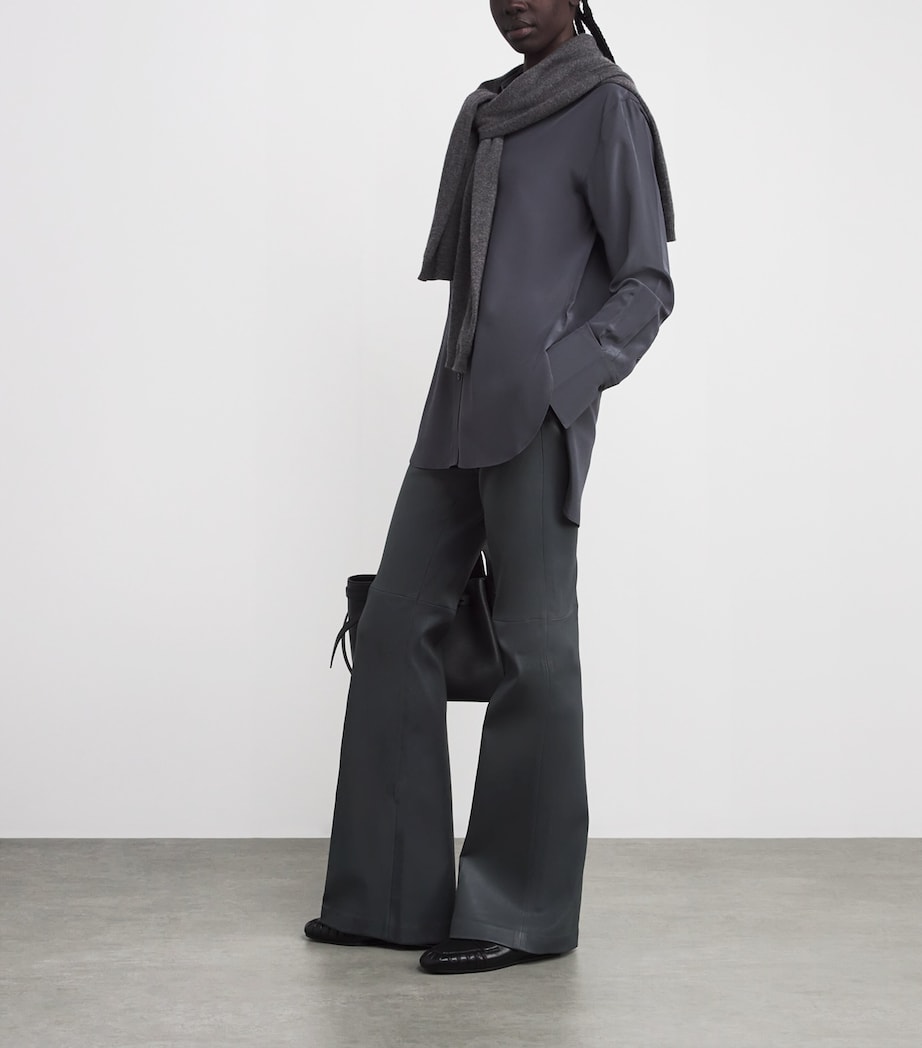 Lambskin Tafira Flared Trousers SMOKE Image 2