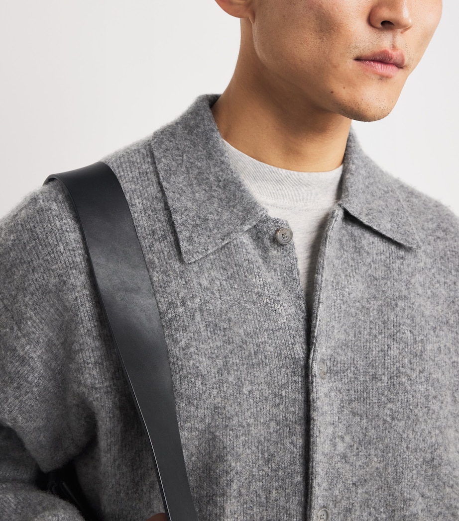 Wool Heathered Cardigan HEATHER GREY Image 6