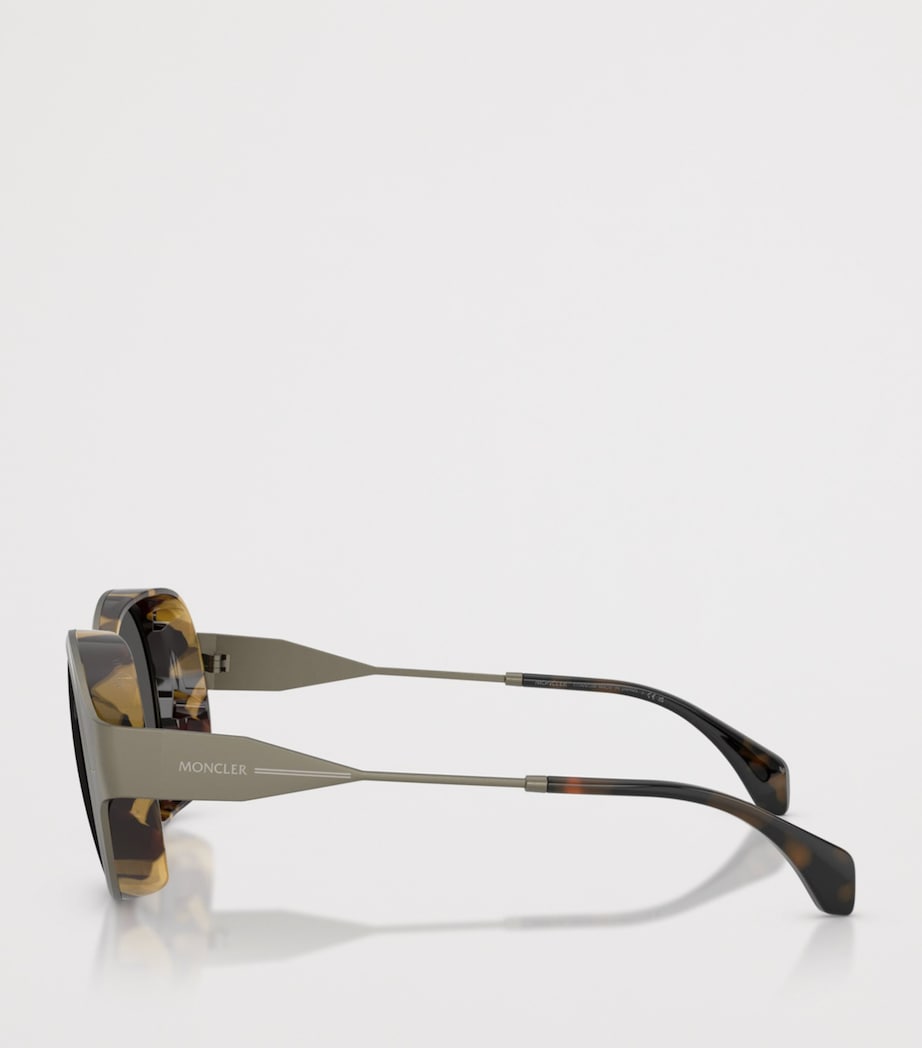 Moncler Titanium Auros Round Sunglasses Grey Image 3