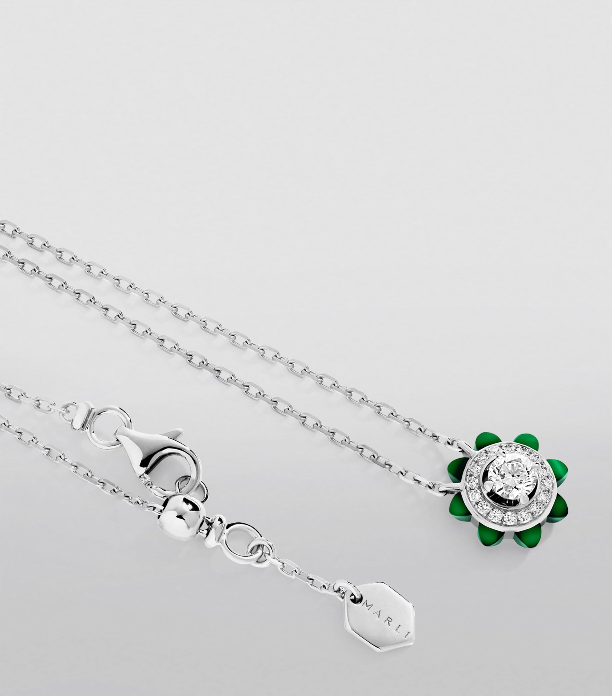 White Gold and Diamond Tip-Top Necklace WHITE GOLD Image 2