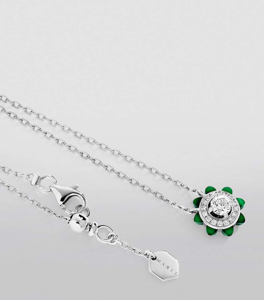 White Gold and Diamond Tip-Top Necklace WHITE GOLD Image 2