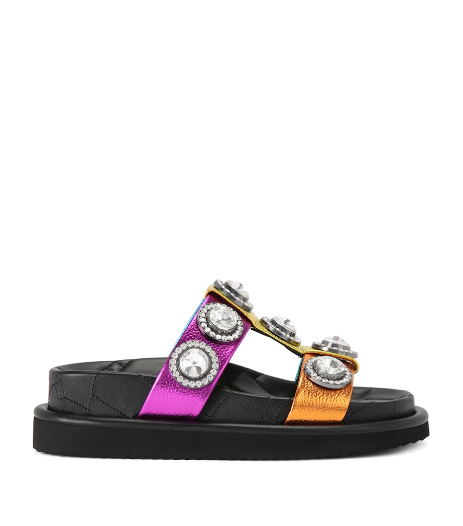 Leather Orson Crystal Sandals MULT/OTHER Image 3