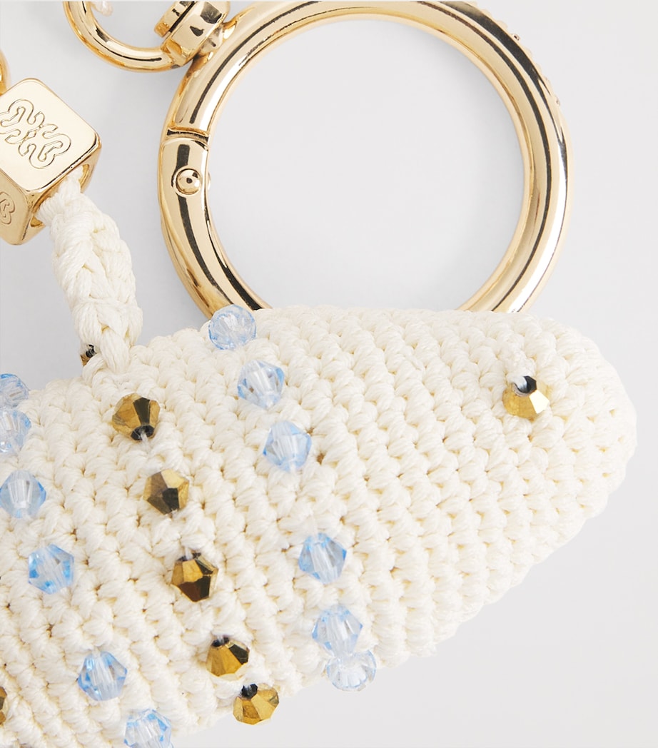 Sandro Paris Crochet Fish Keyring Ecru Image 2
