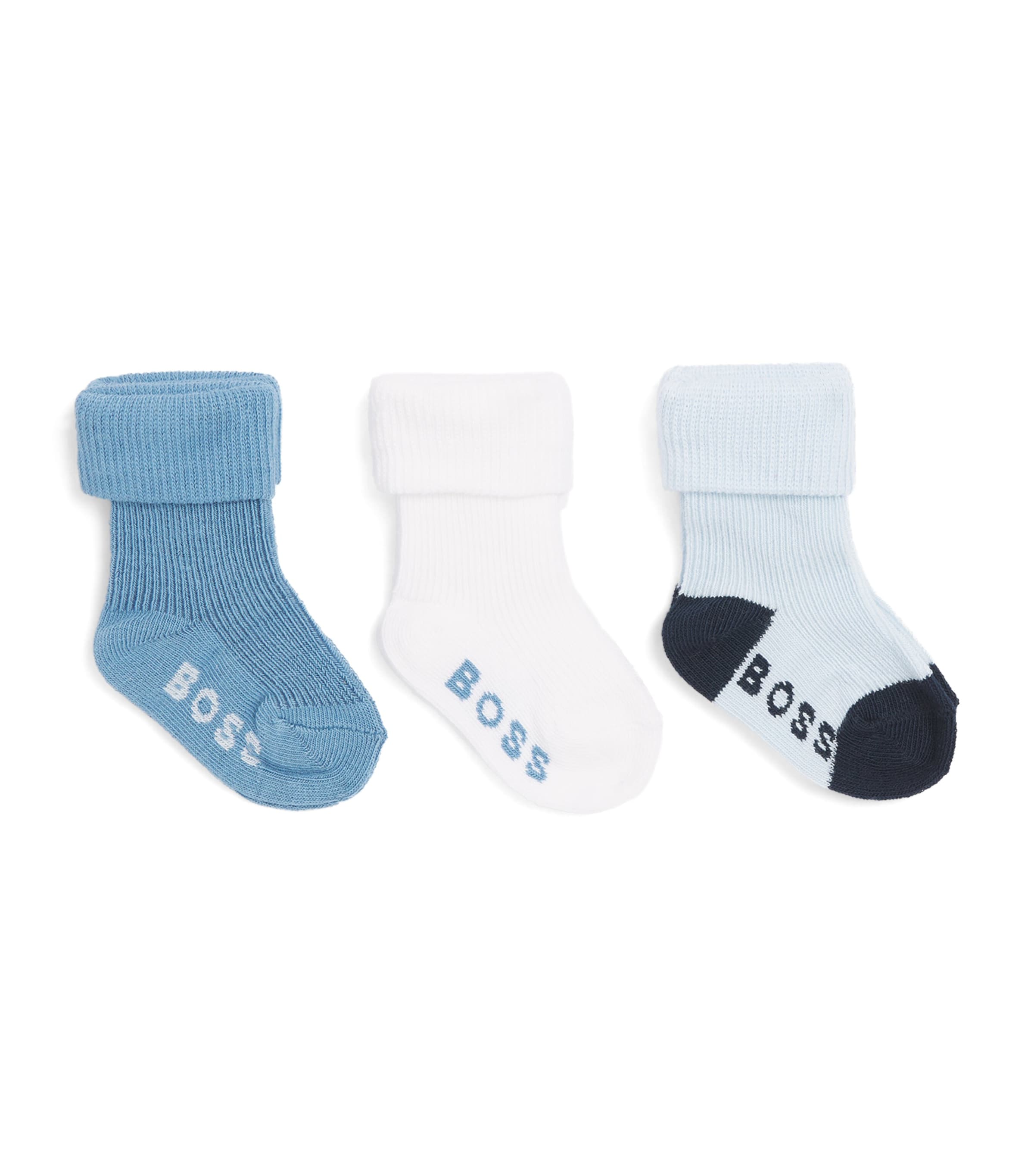 BOSS Kidswear Knitted Socks (Pack of 3) Ashleigh Blue Image 1