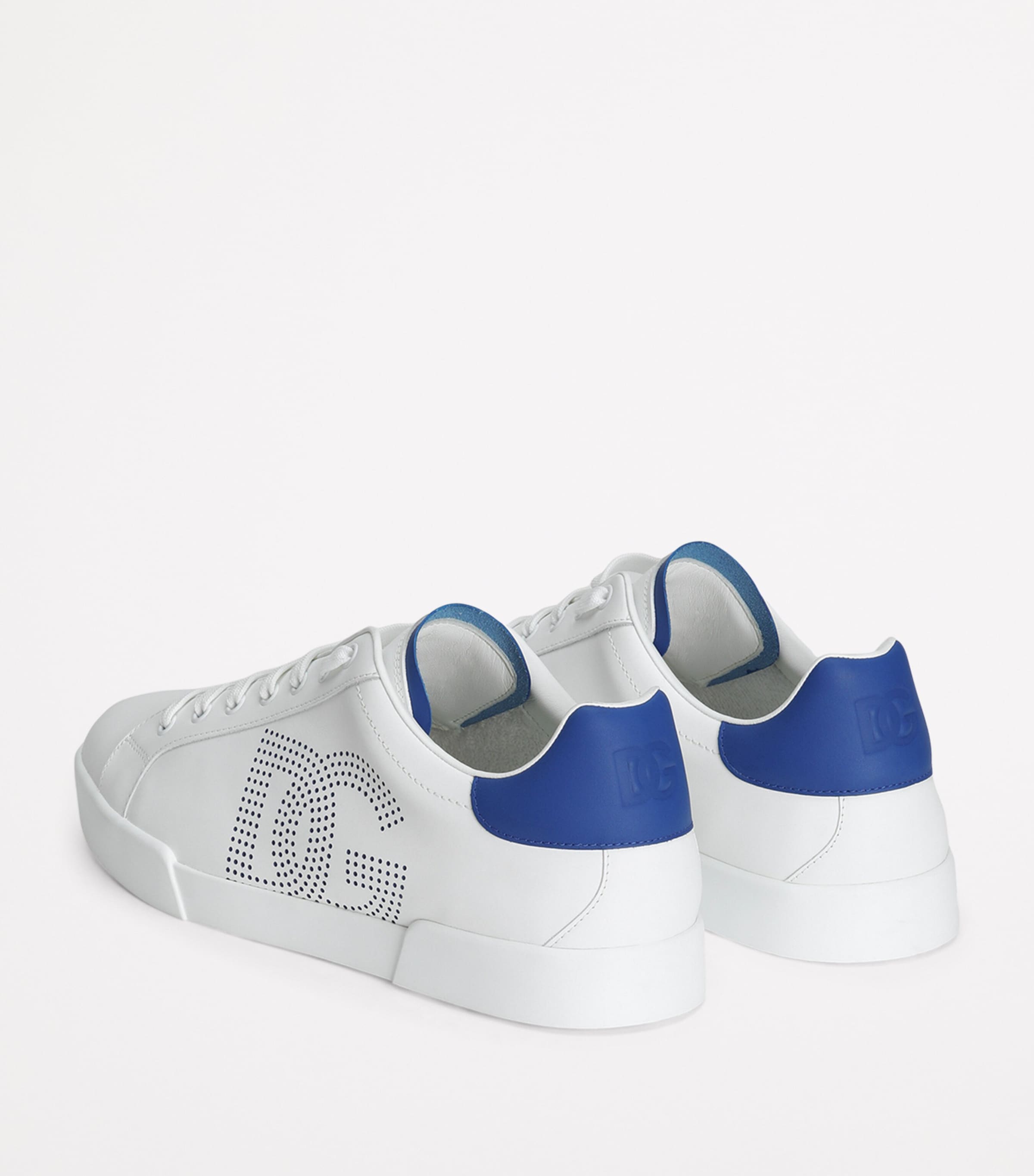 Leather Portofino Sneakers 89527-WHITE/BLUETTE Image 2