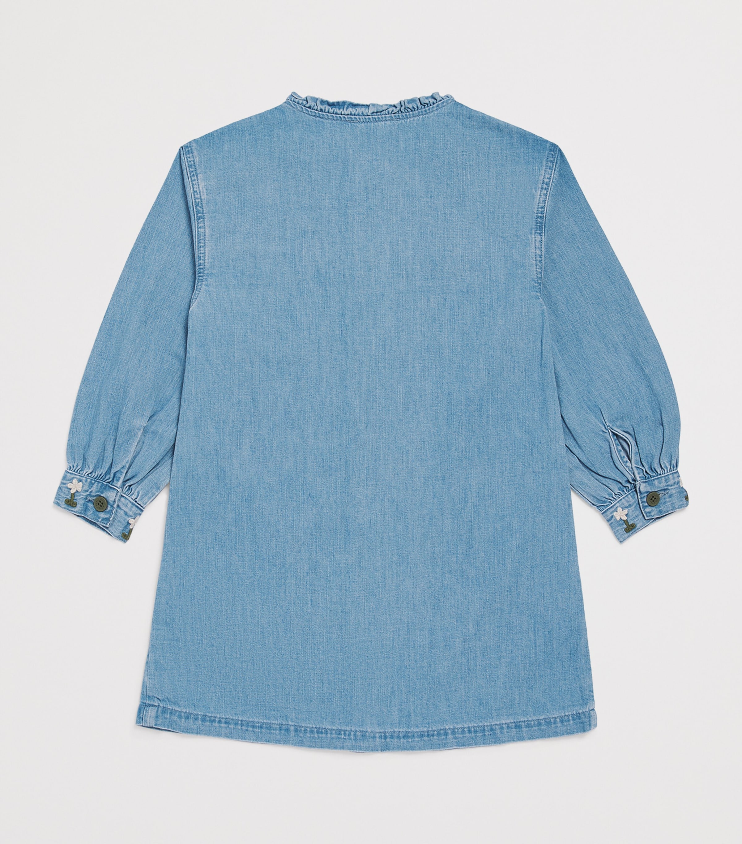 Stella McCartney Kids Embroidered Denim Dress (3-12 Years) Azure Blue Image 2