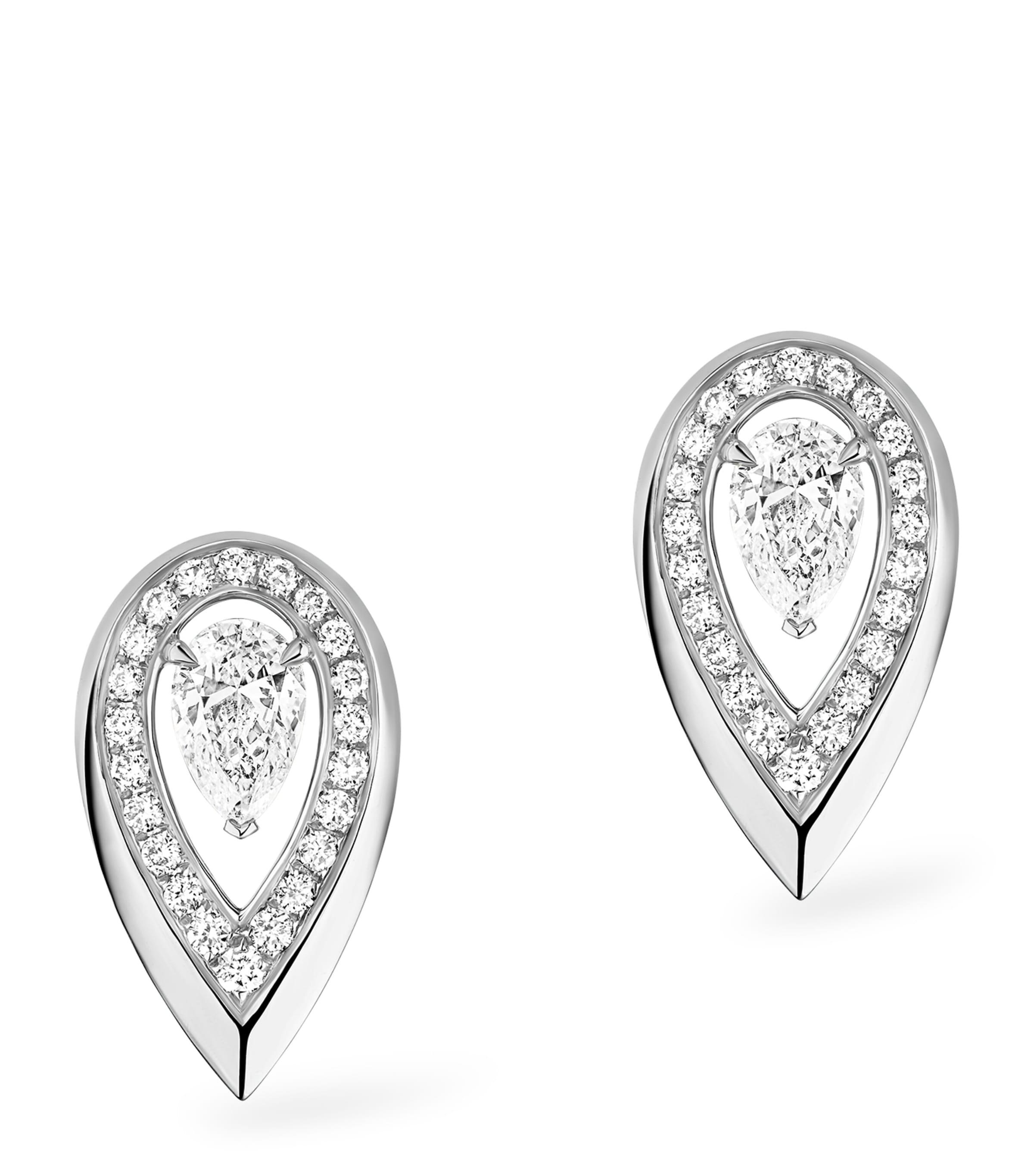 Messika Fiery White Gold and Diamond Stud Earrings White Gold Image 1