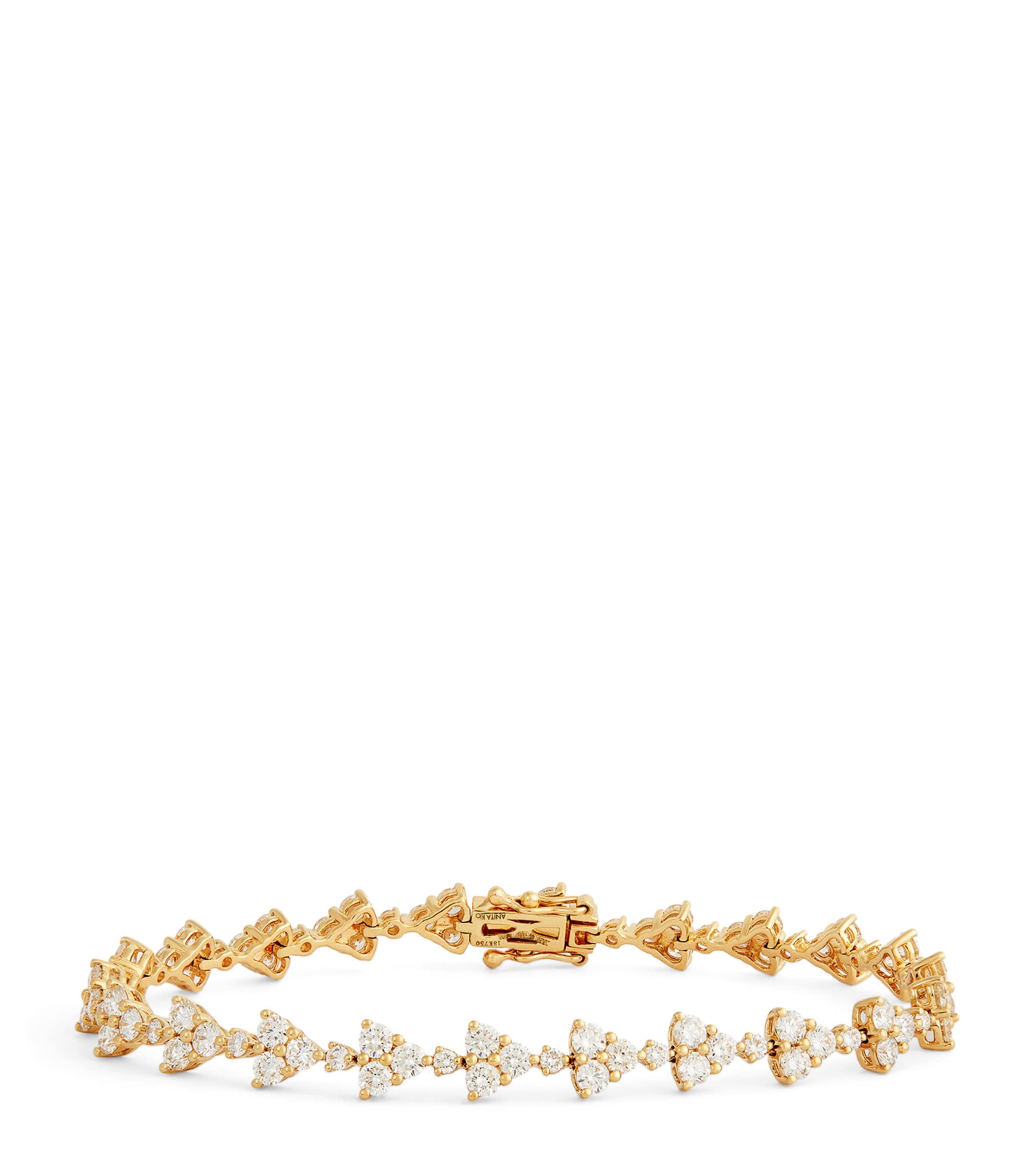 Anita Ko Yellow Gold And Diamond Triangle Bracelet