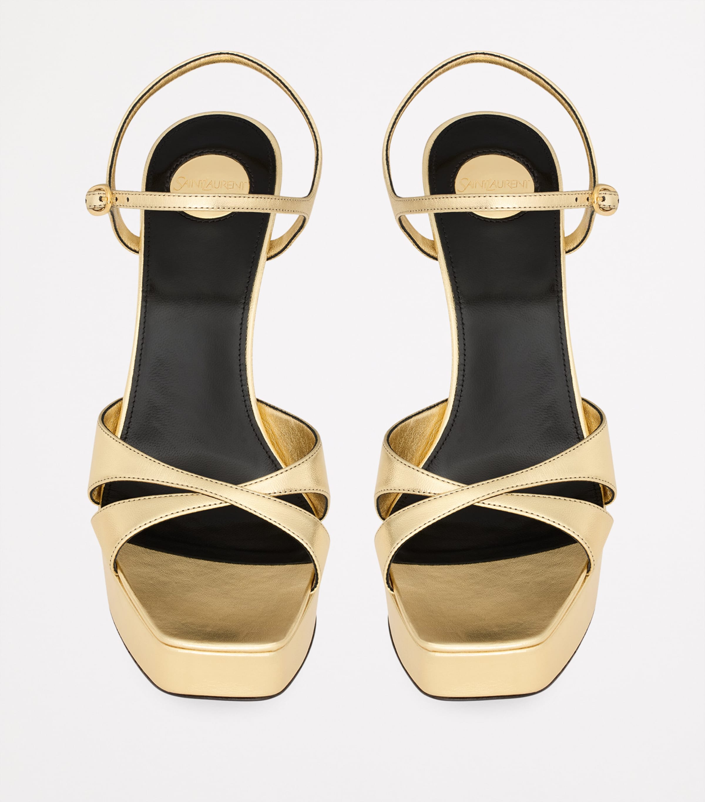 Metallic Leather Debbie Platform Sandals 85 8008 Image 2