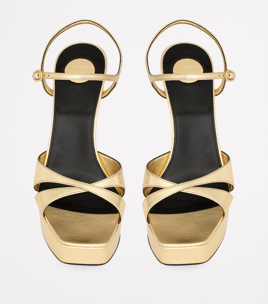 Metallic Leather Debbie Platform Sandals 85 8008 Image 2