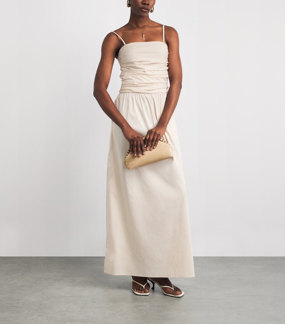 Stylein Womens Cotton-Blend Jamila Maxi Dress Oyster Image 2
