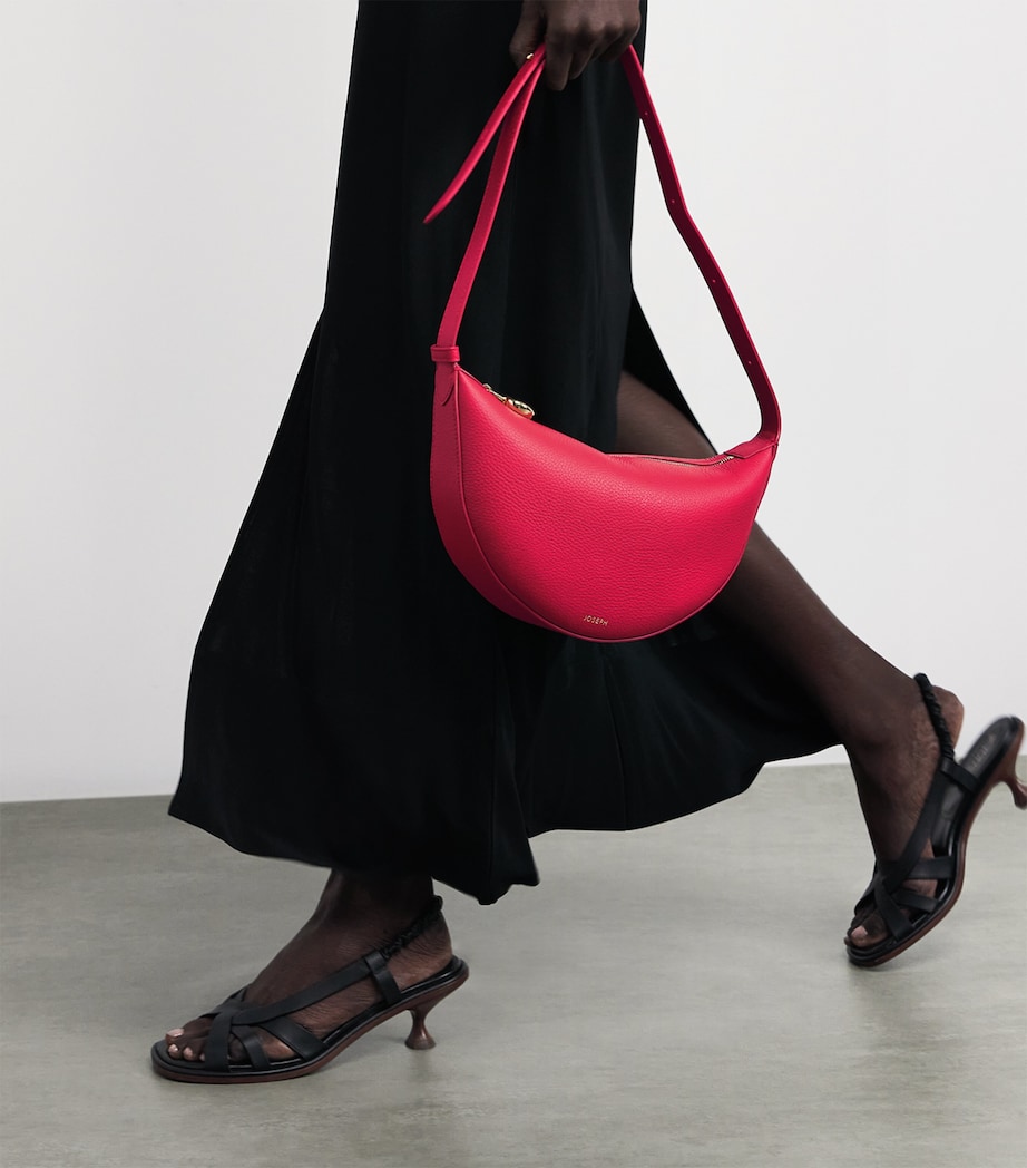 Joseph Leather Bean Shoulder Bag Garnet Image 2