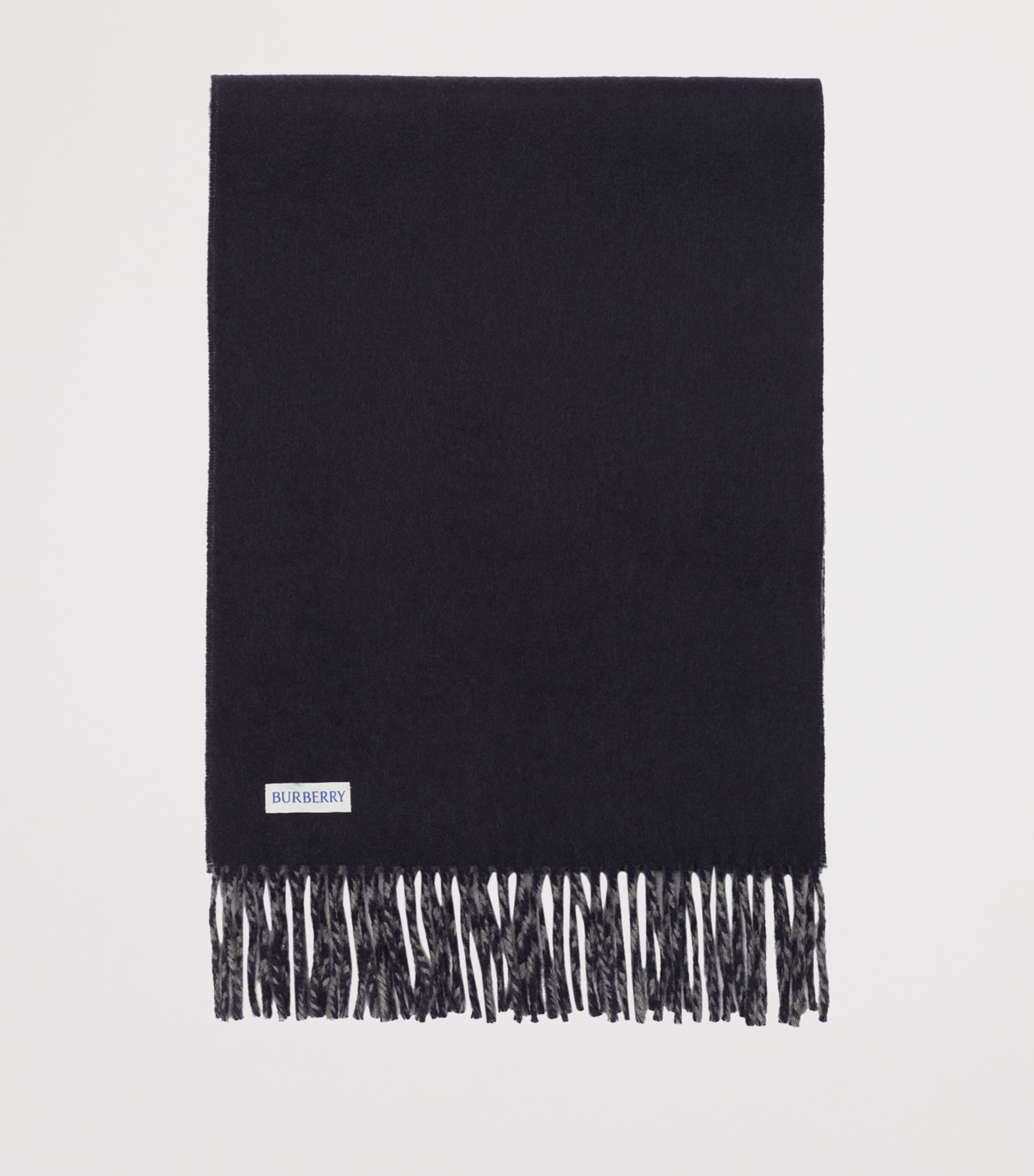 Burberry Cashmere Reversible Knight Scarf Grey/navy Image 4