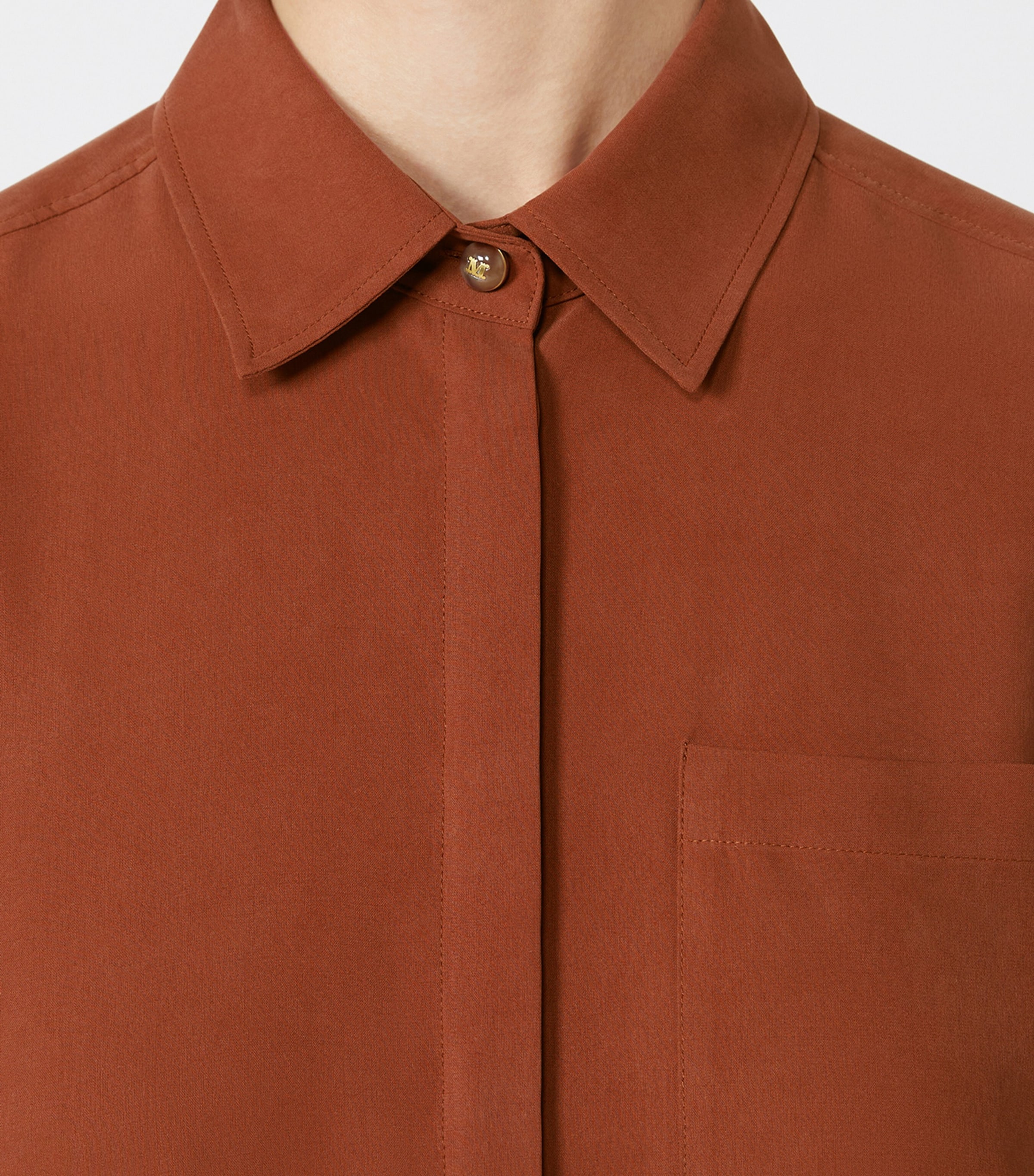 Silk Shirt TERRA COTTA Image 5
