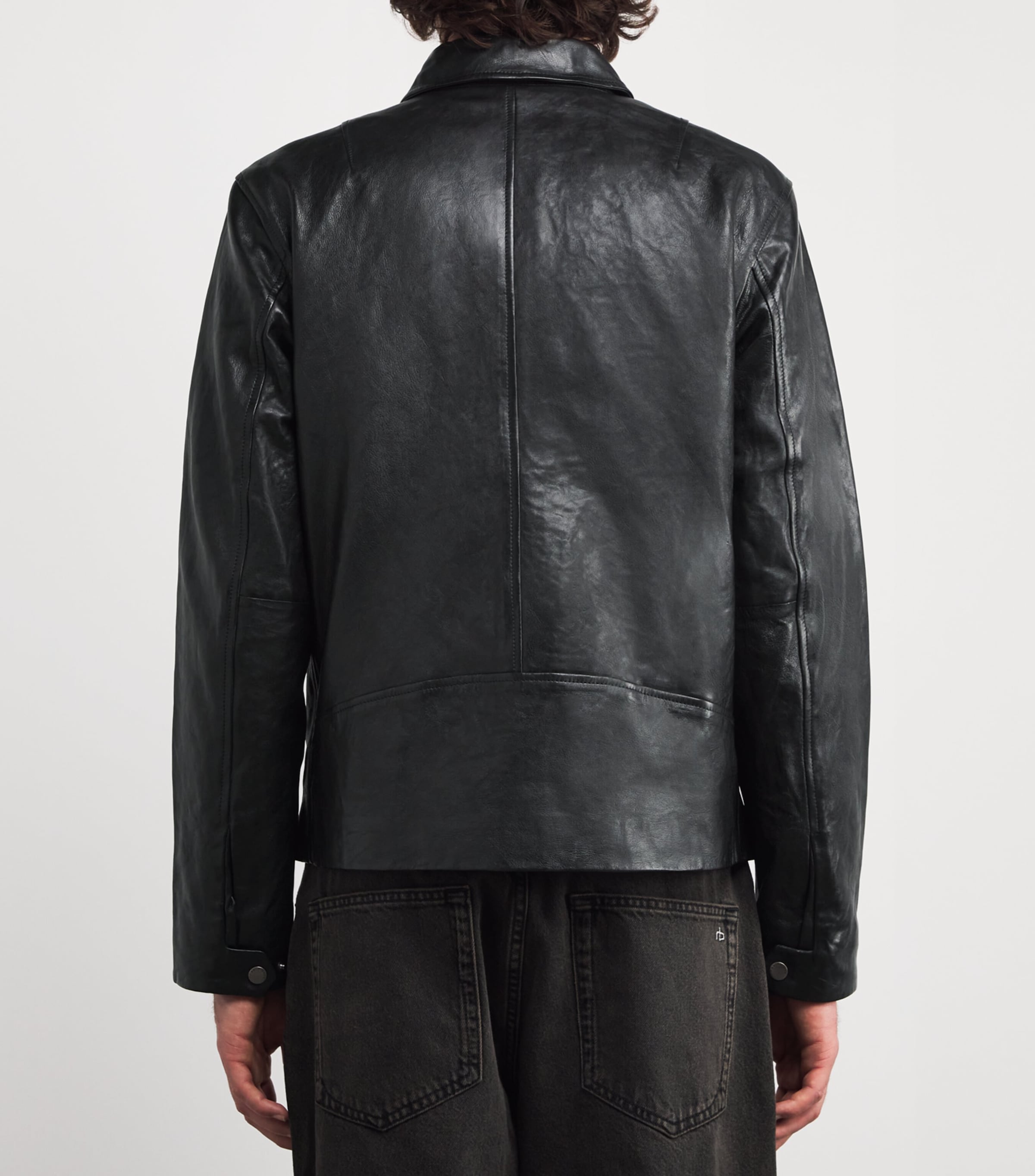 Melrose Leather Jacket BLK Image 4