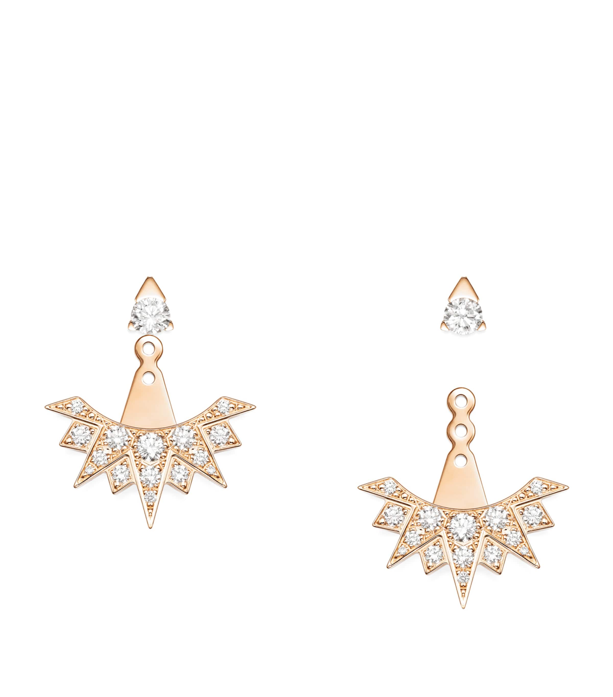 Piaget Rose Gold And Diamond Sunlight Earrings