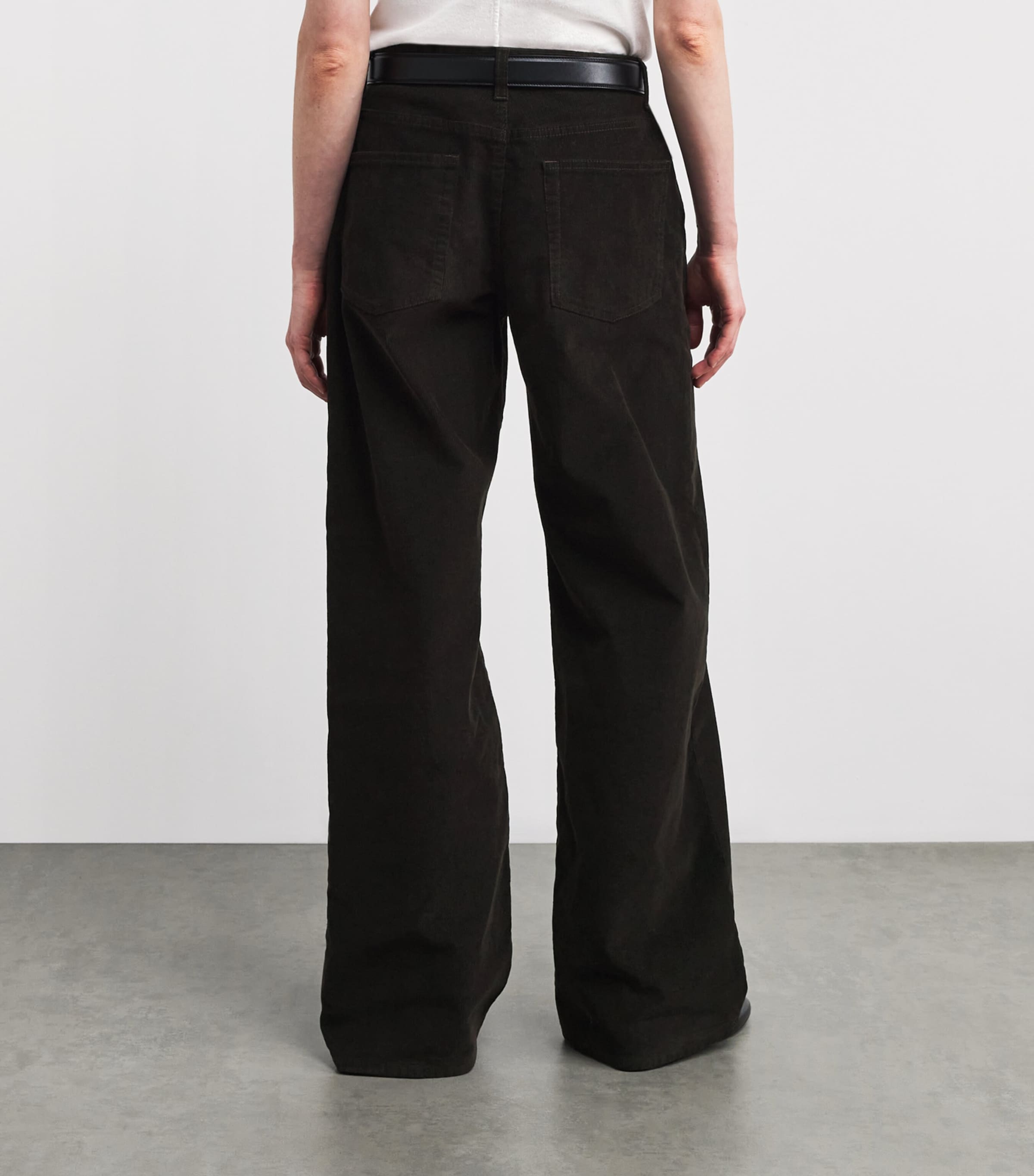 Eglitta Corduroy Straight Trousers BROWN Image 4