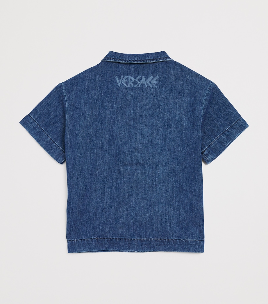 Versace Kids Denim Logo Shirt (4-14 Years) Image 2