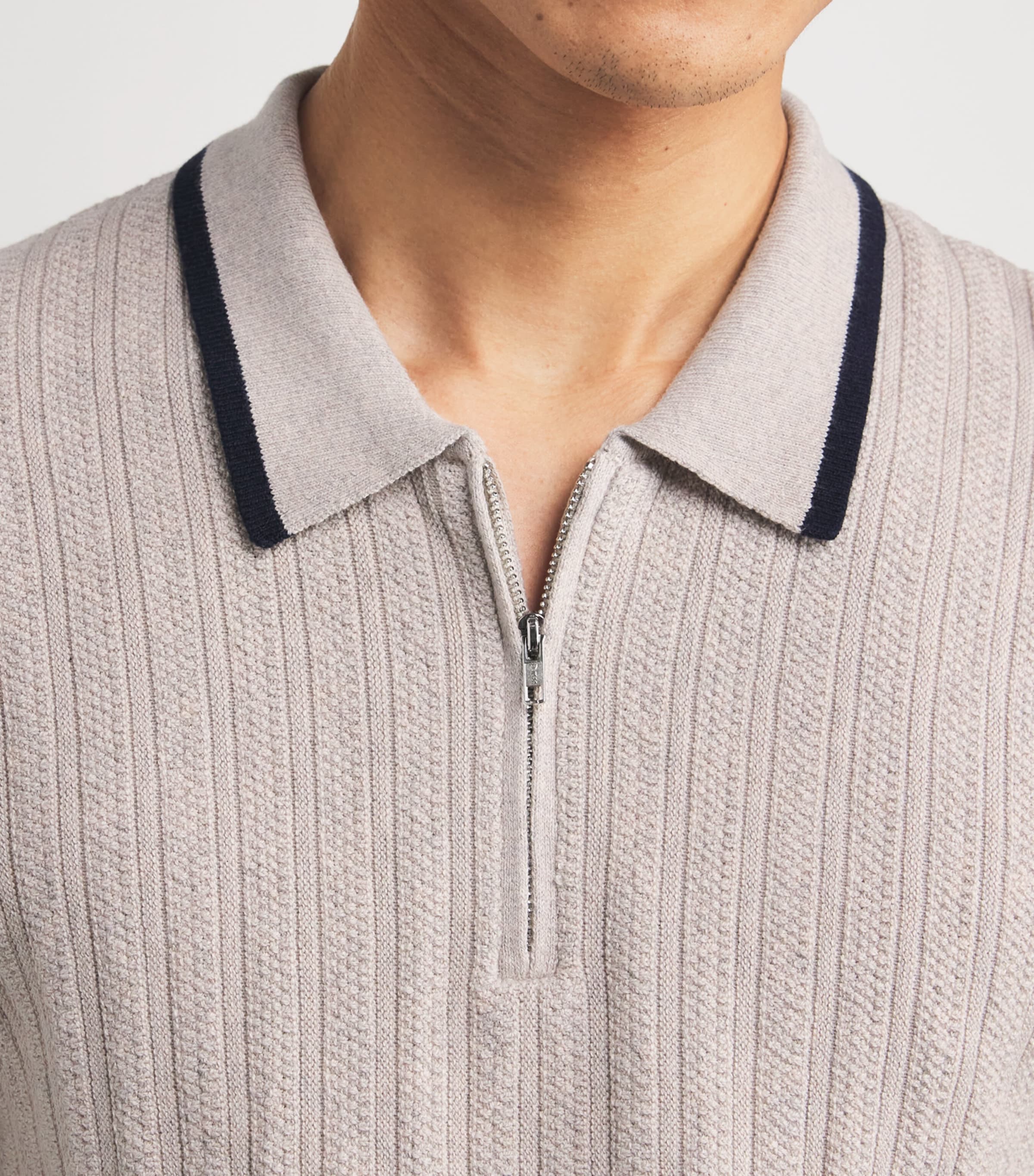 Cotton-Cashmere Bury Polo Shirt NATURAL MELANGE Image 6