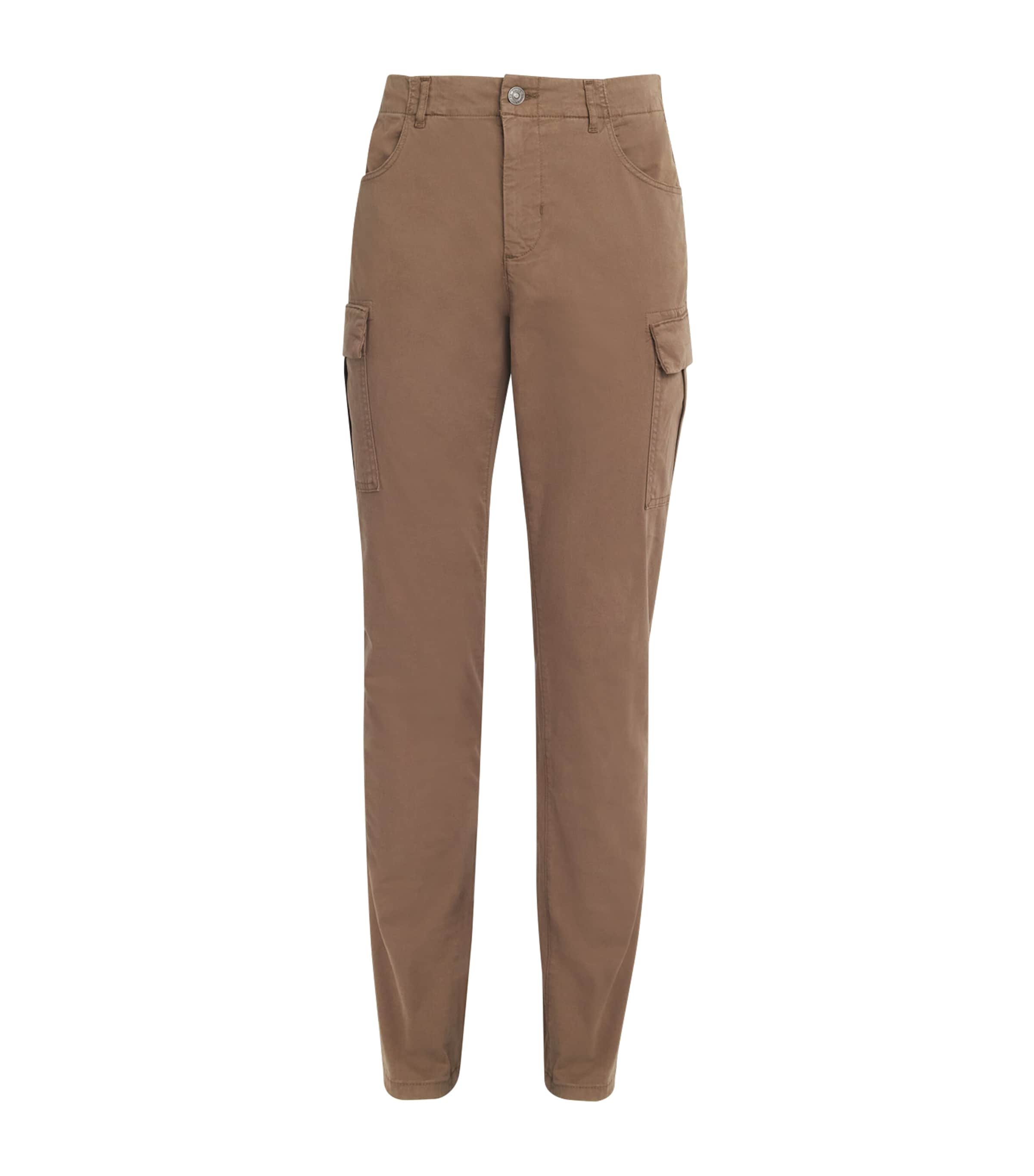 Paige Stretch-cotton Ronin Cargo Trousers In Brown