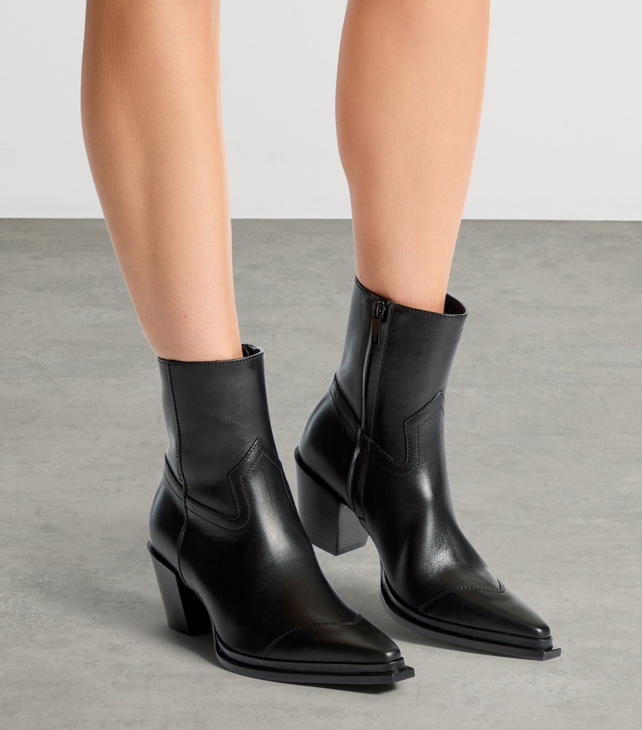 Jimmy Choo Cece 60 Leather Ankle Boots Black Image 2