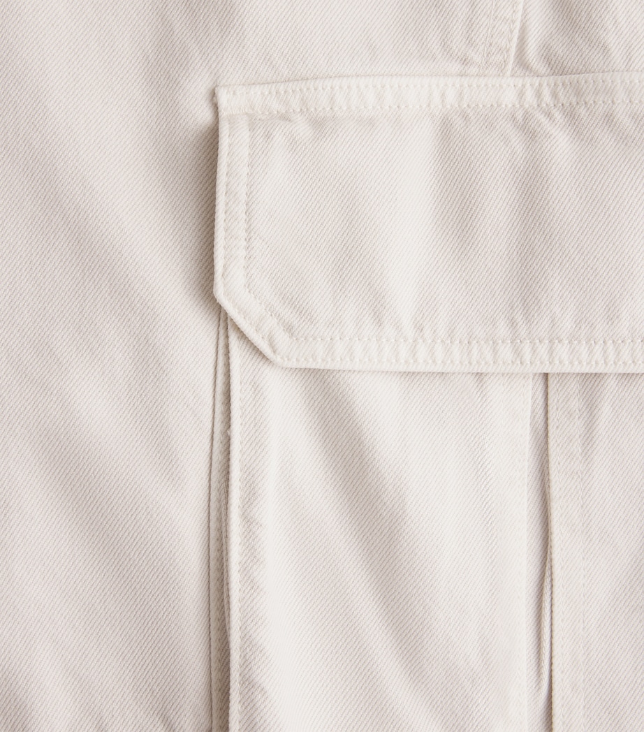 AGOLDE Womens Ambika Cargo Trousers Boen Bone Image 6