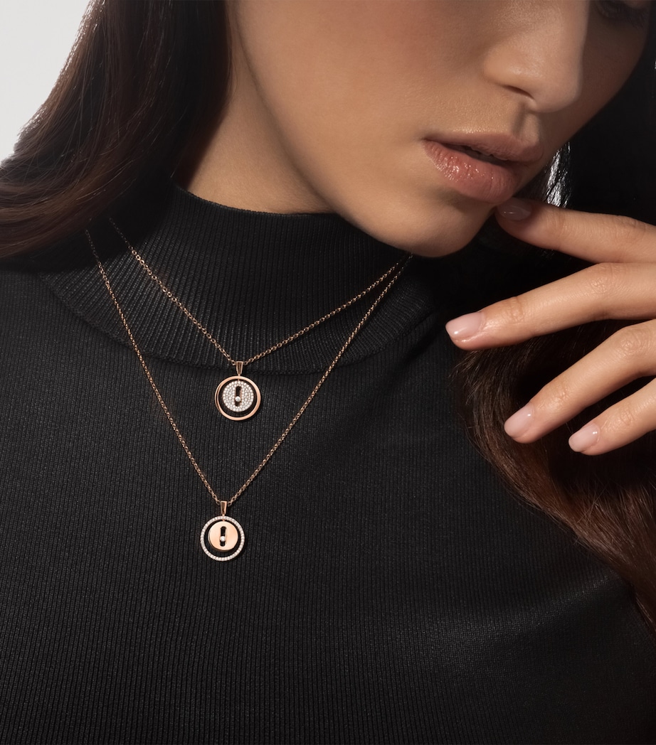 Messika Lucky Move Rose Gold and Diamond Necklace Pink Gold Image 2
