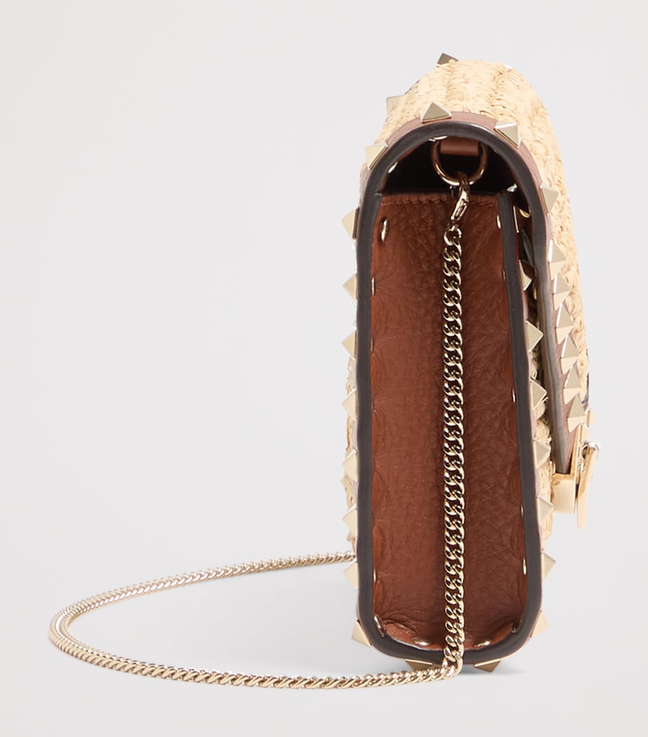 Valentino Garavani Mini Straw Rockstud Cross-Body Bag Image 4